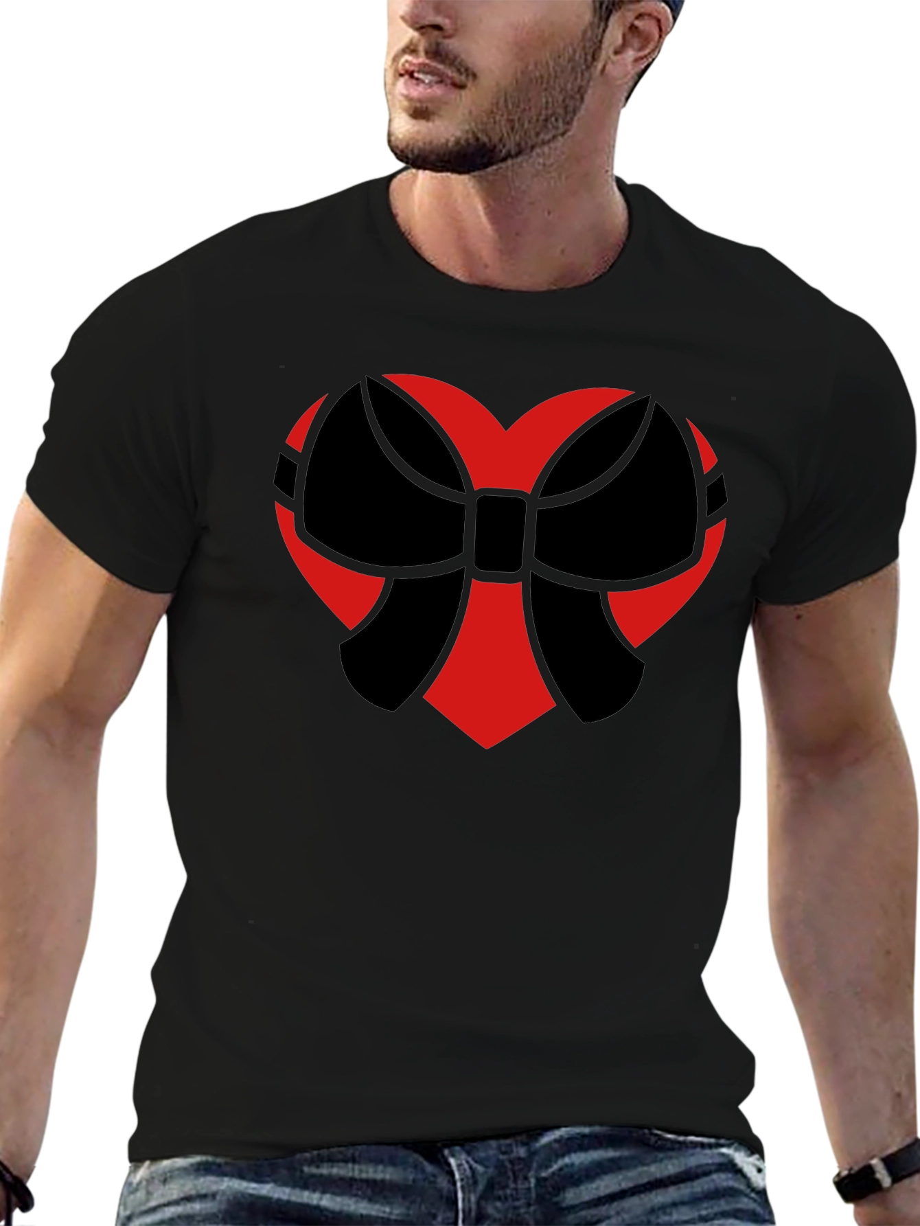 Heart & Bow Graphic Tee - Stylish Casual Wear