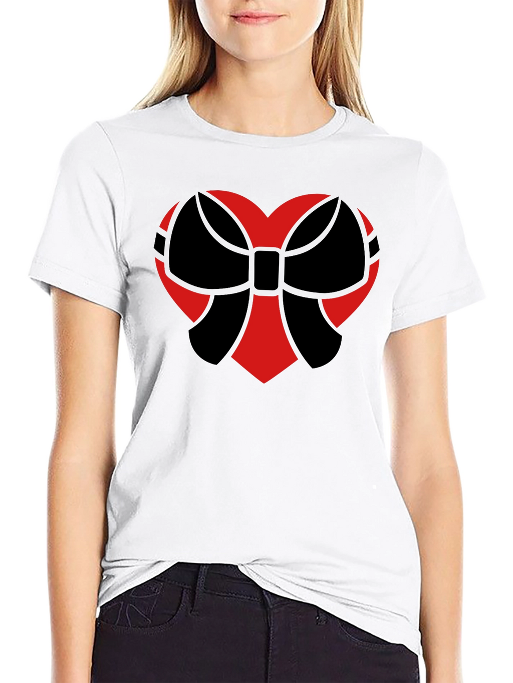 Heart & Bow Graphic Tee - Stylish Casual Wear