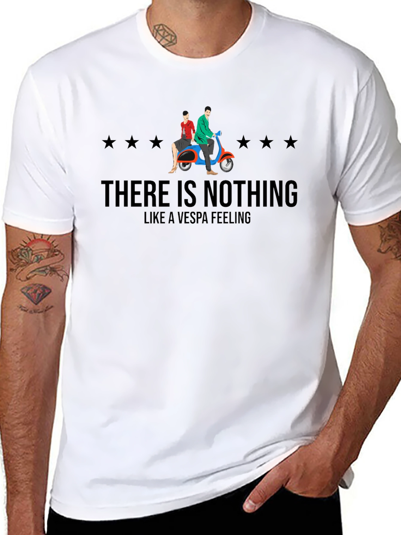 Vespa Feeling Graphic T-Shirt - Retro Scooter Tee