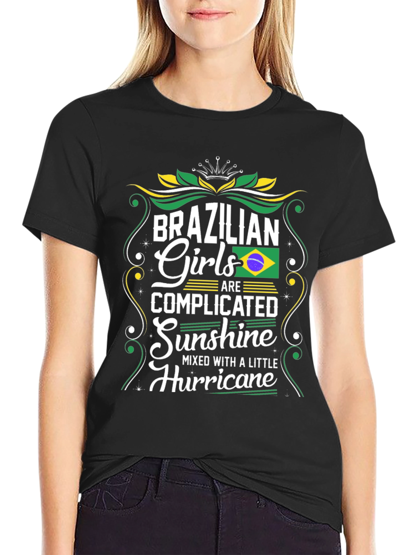 Brazilian Girls Complicated Sunshine Hurricane Graphic T-Shirt