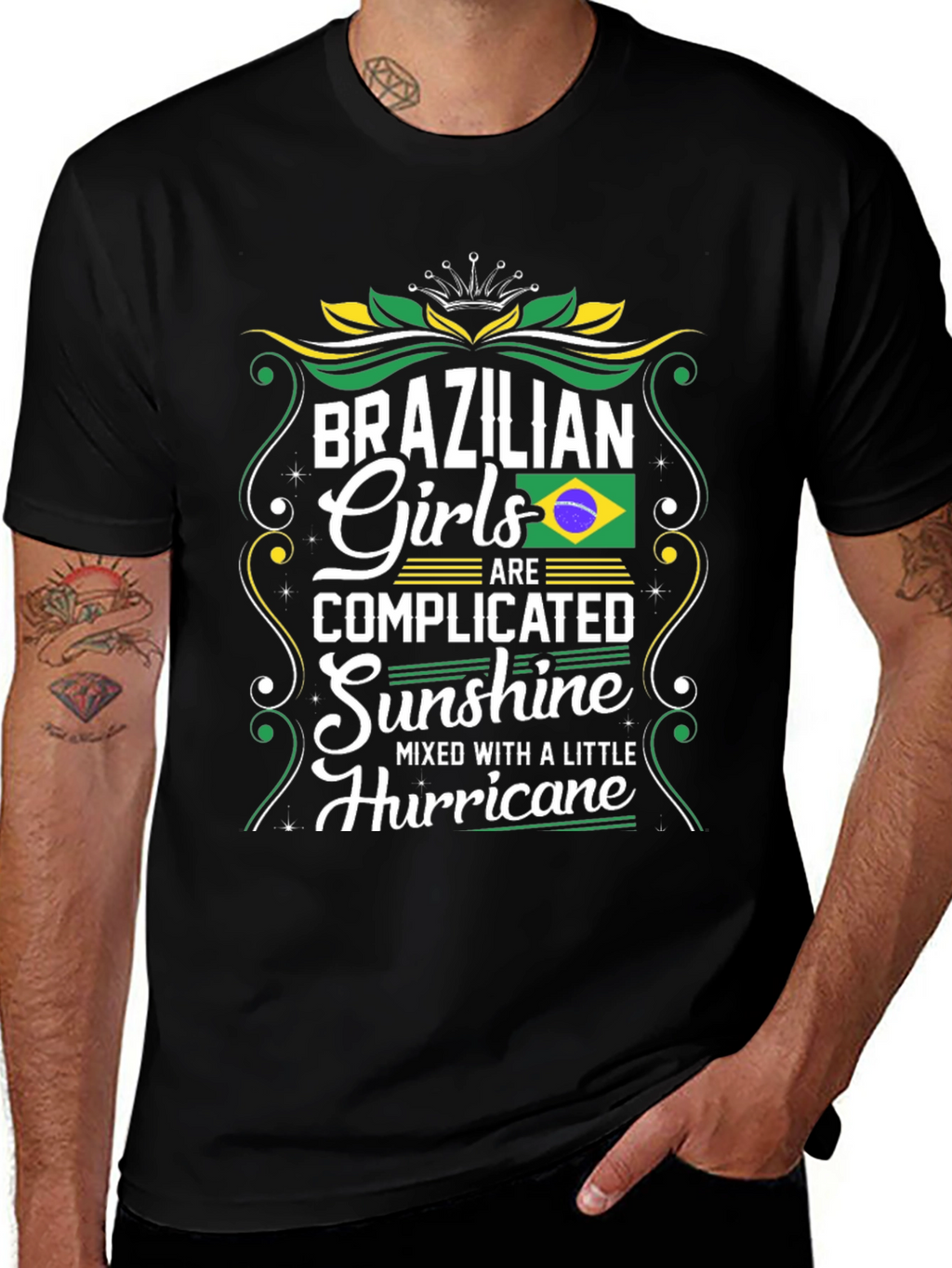 Brazilian Girls Complicated Sunshine Hurricane Graphic T-Shirt