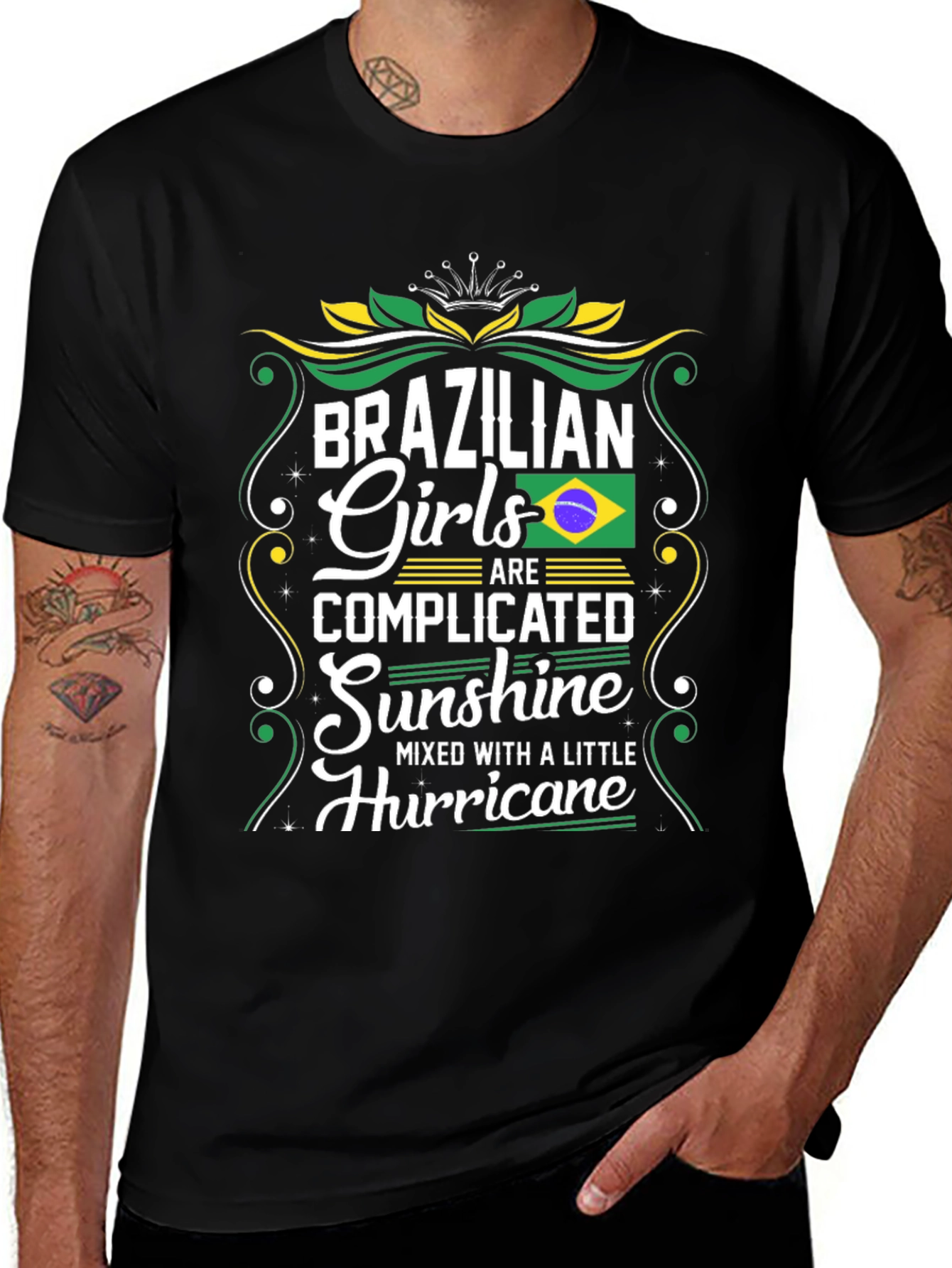 Brazilian Girls Complicated Sunshine Hurricane Graphic T-Shirt