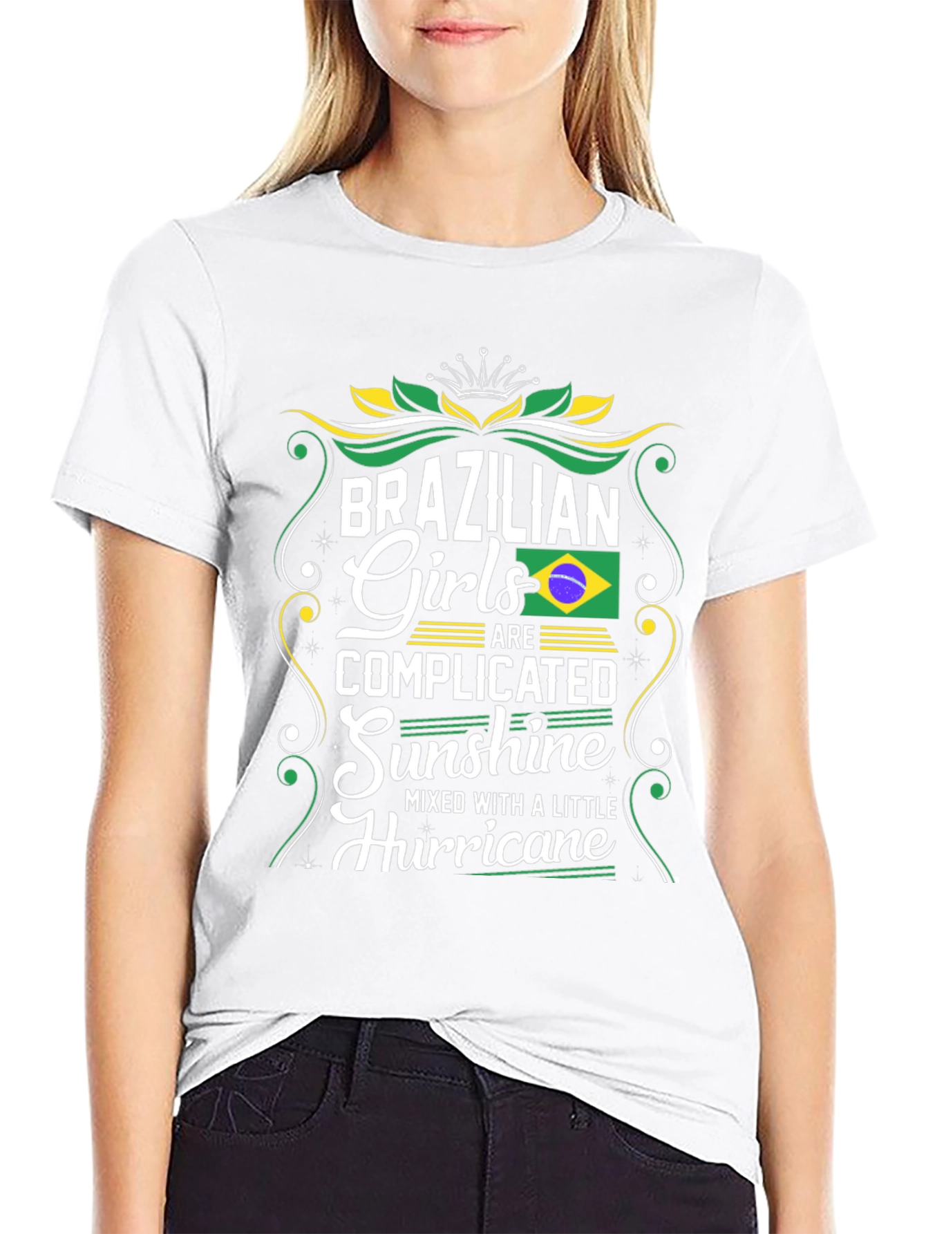 Brazilian Girls Complicated Sunshine Hurricane Graphic T-Shirt