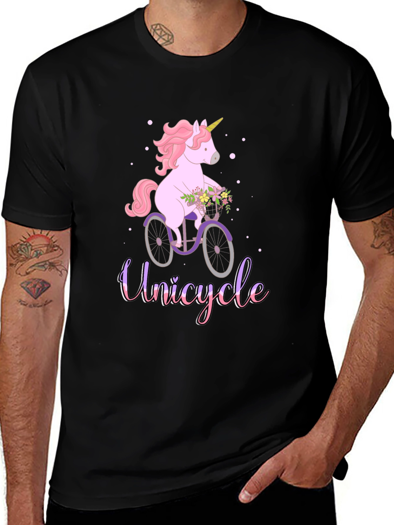 Unicycle Unicorn T-Shirt - Cute Graphic Tee