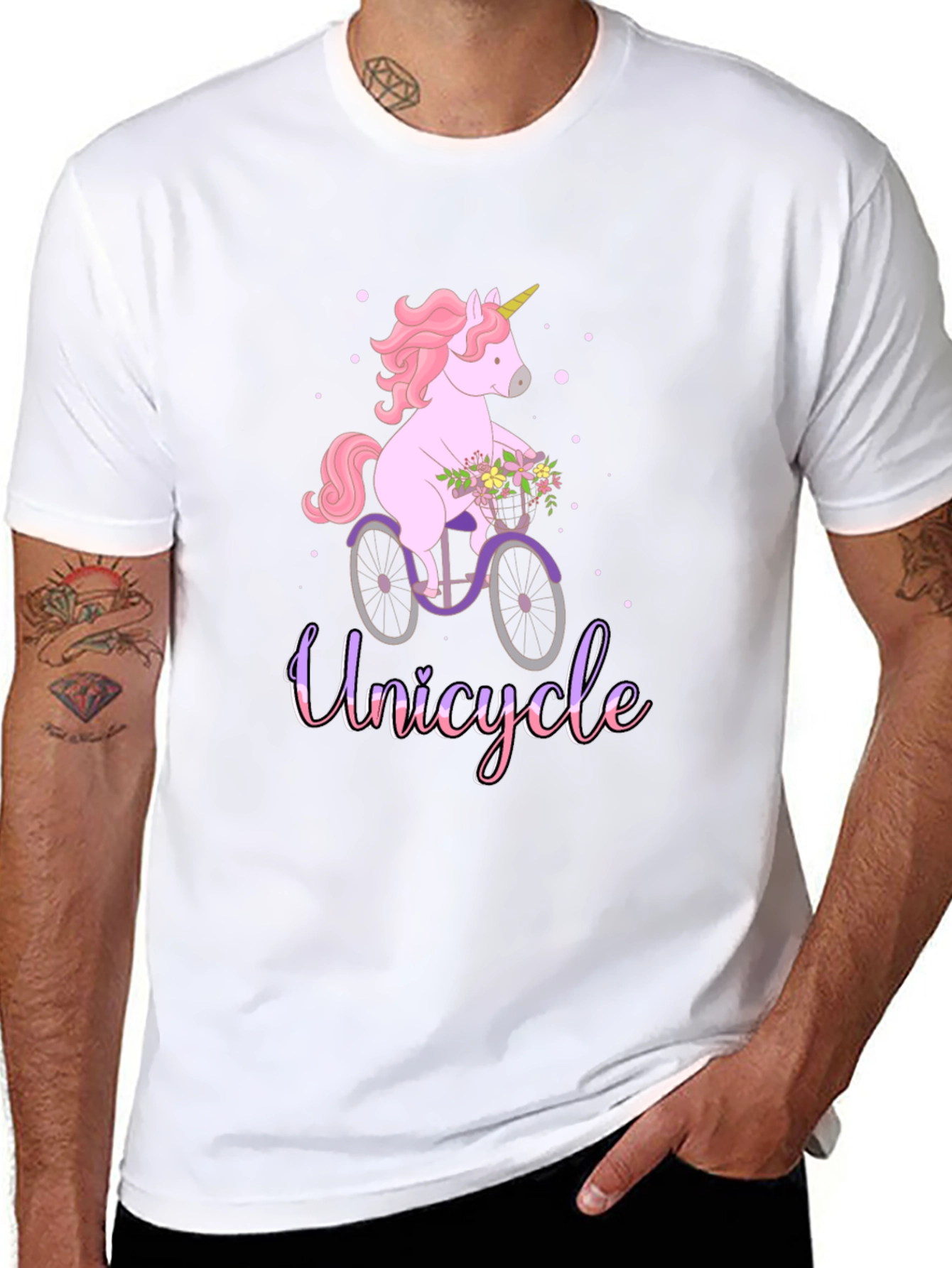 Unicycle Unicorn T-Shirt - Cute Graphic Tee