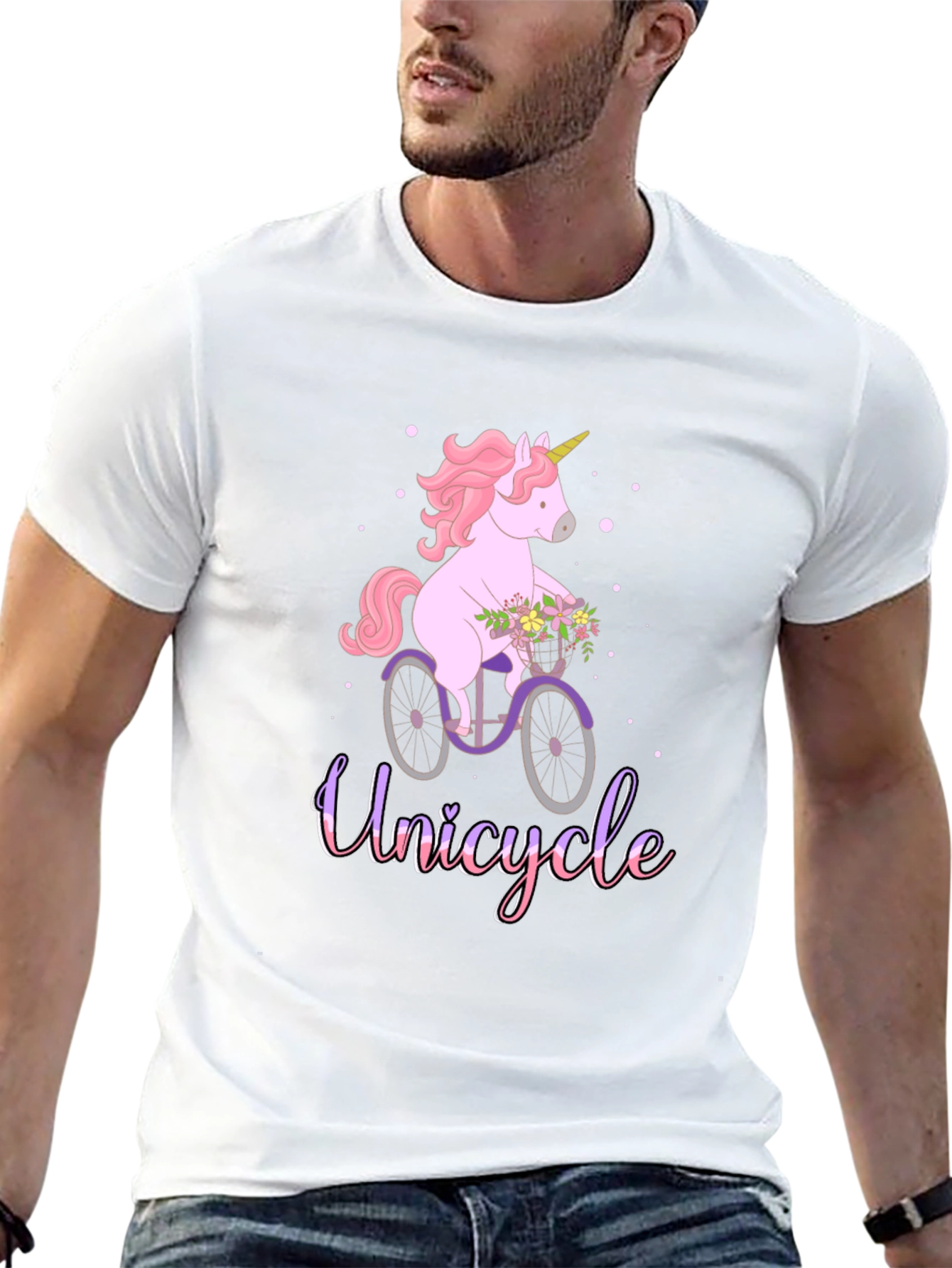 Unicycle Unicorn T-Shirt - Cute Graphic Tee