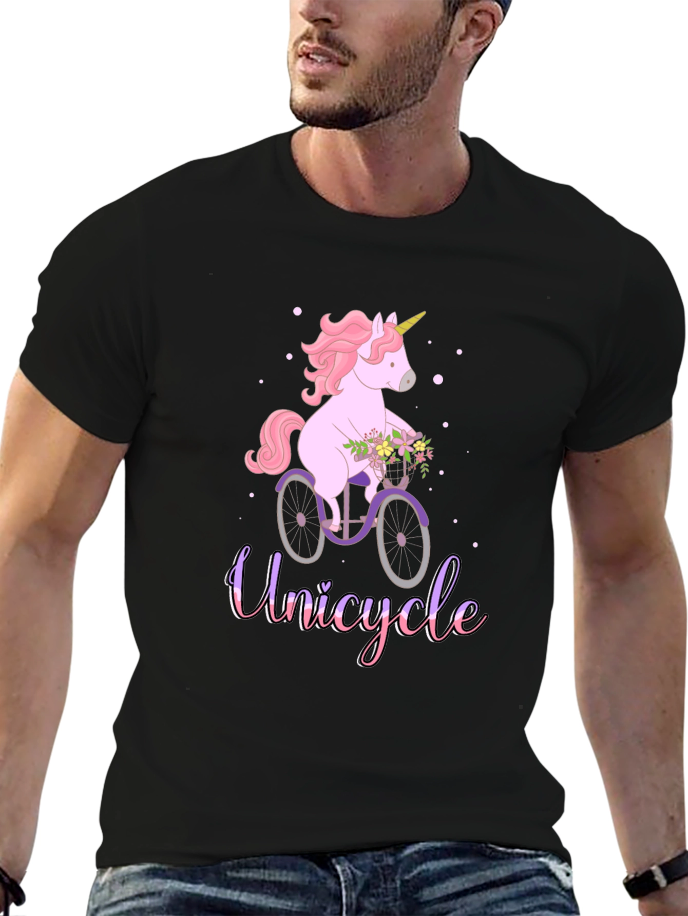 Unicycle Unicorn T-Shirt - Cute Graphic Tee