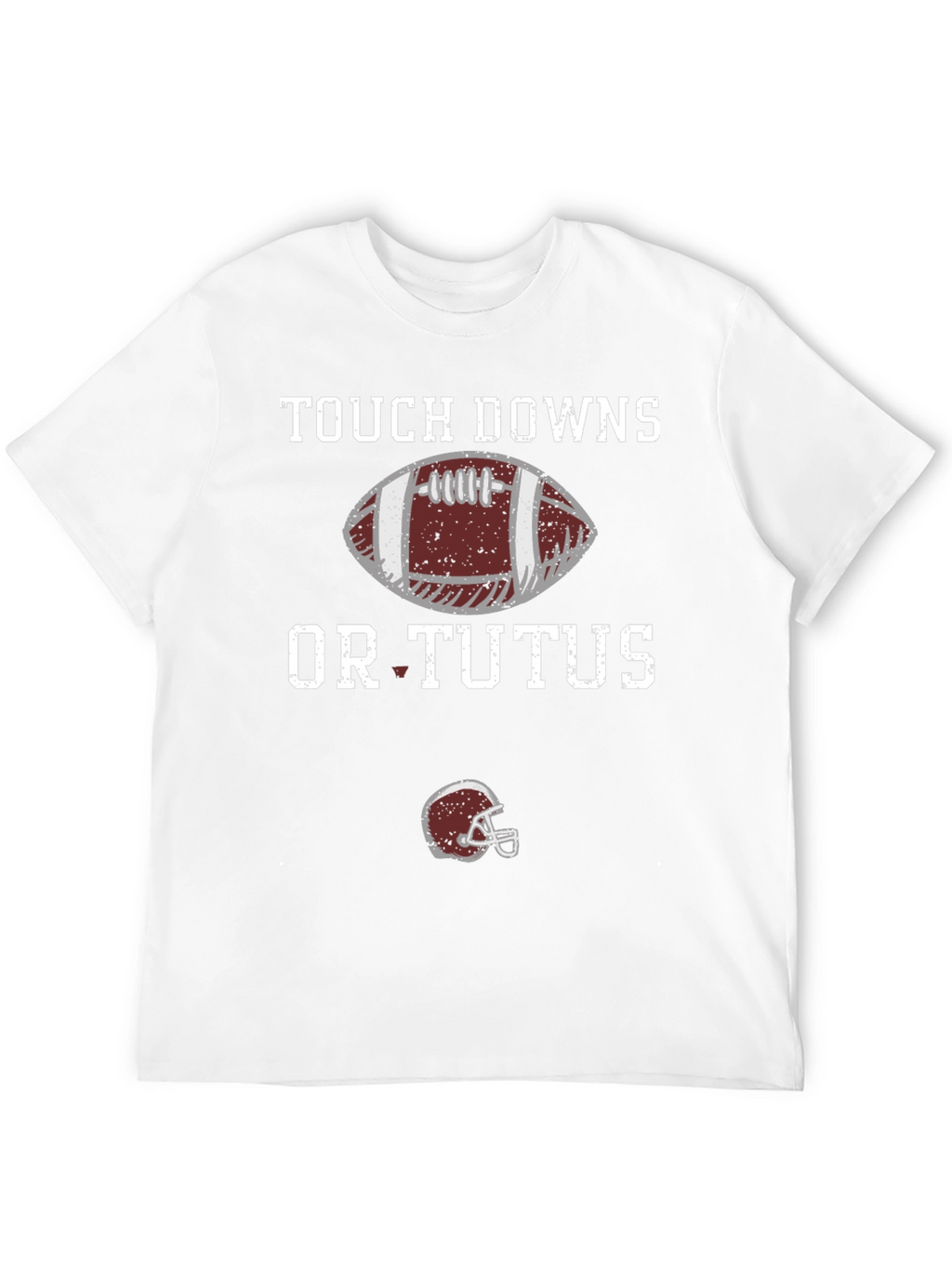 Touchdowns or Tutus Funny Football Graphic Tee