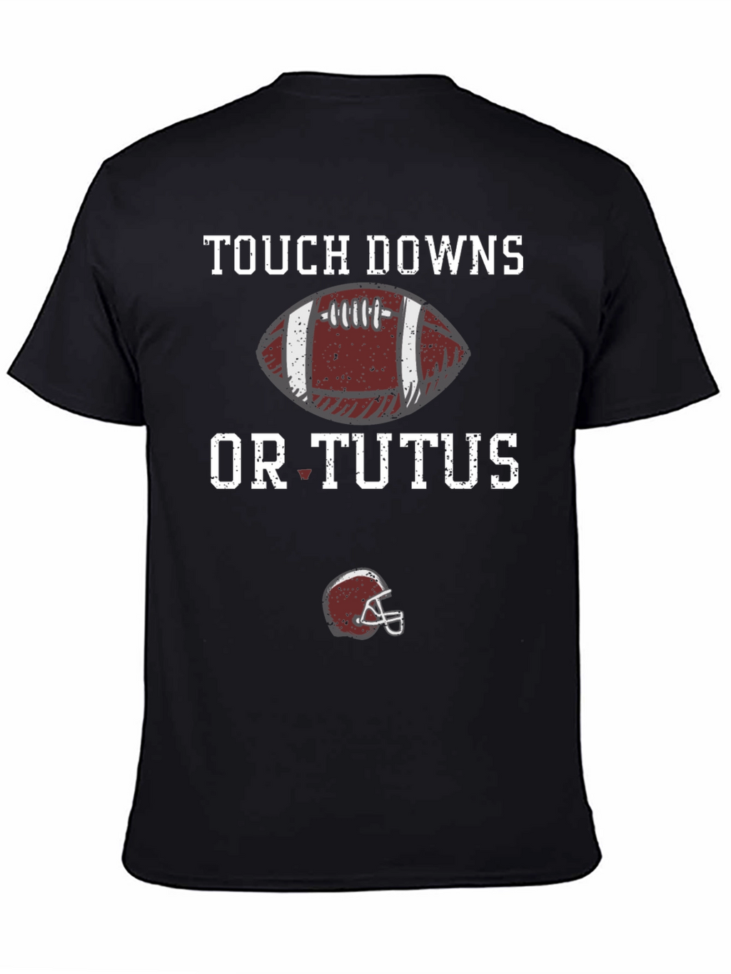 Touchdowns or Tutus Funny Football Graphic Tee