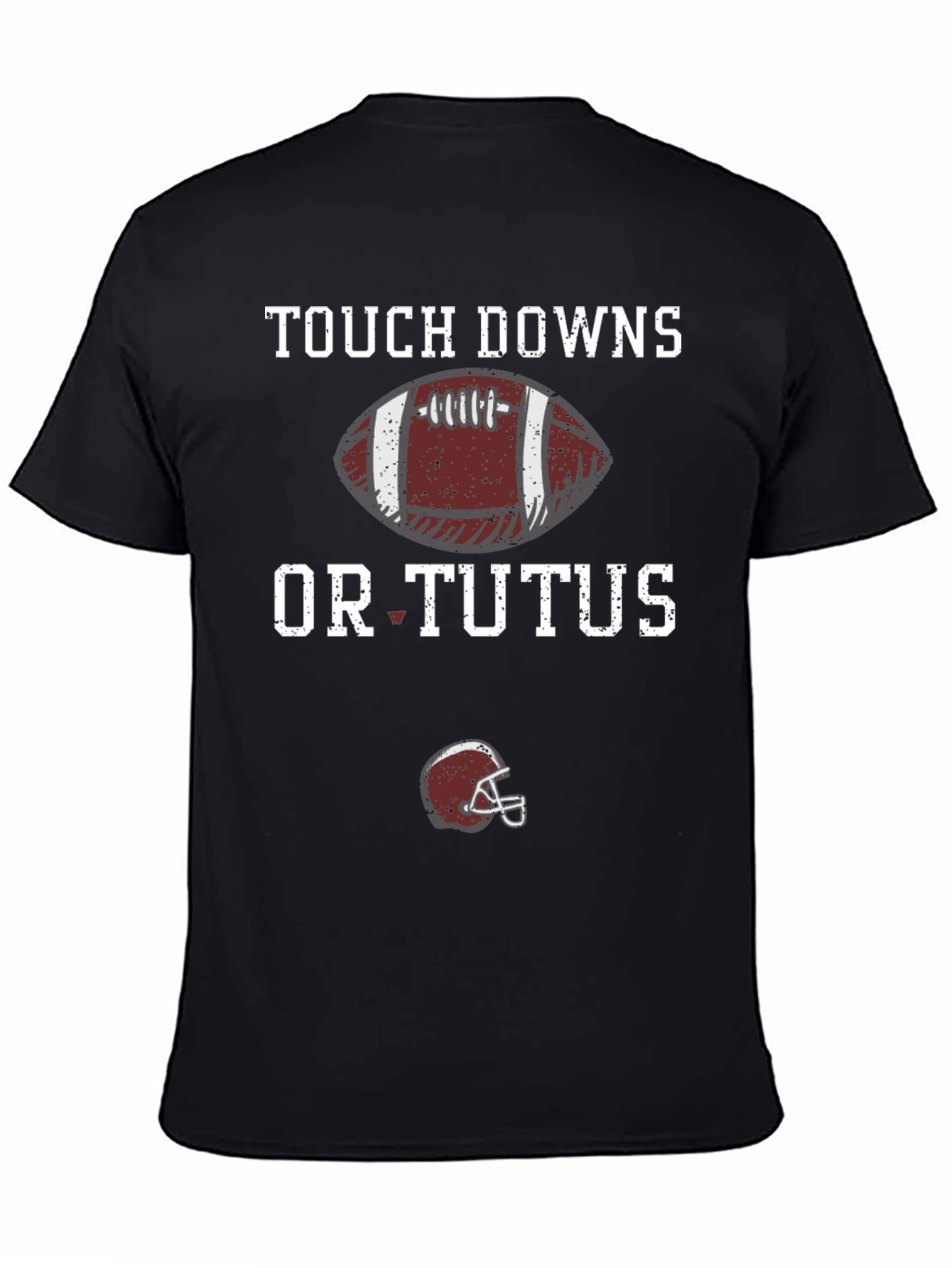 Touchdowns or Tutus Funny Football Graphic Tee