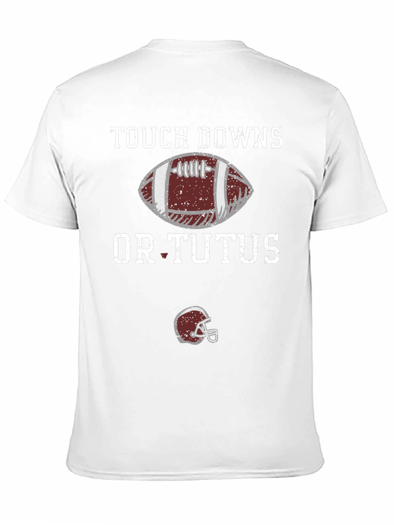 Touchdowns or Tutus Funny Football Graphic Tee