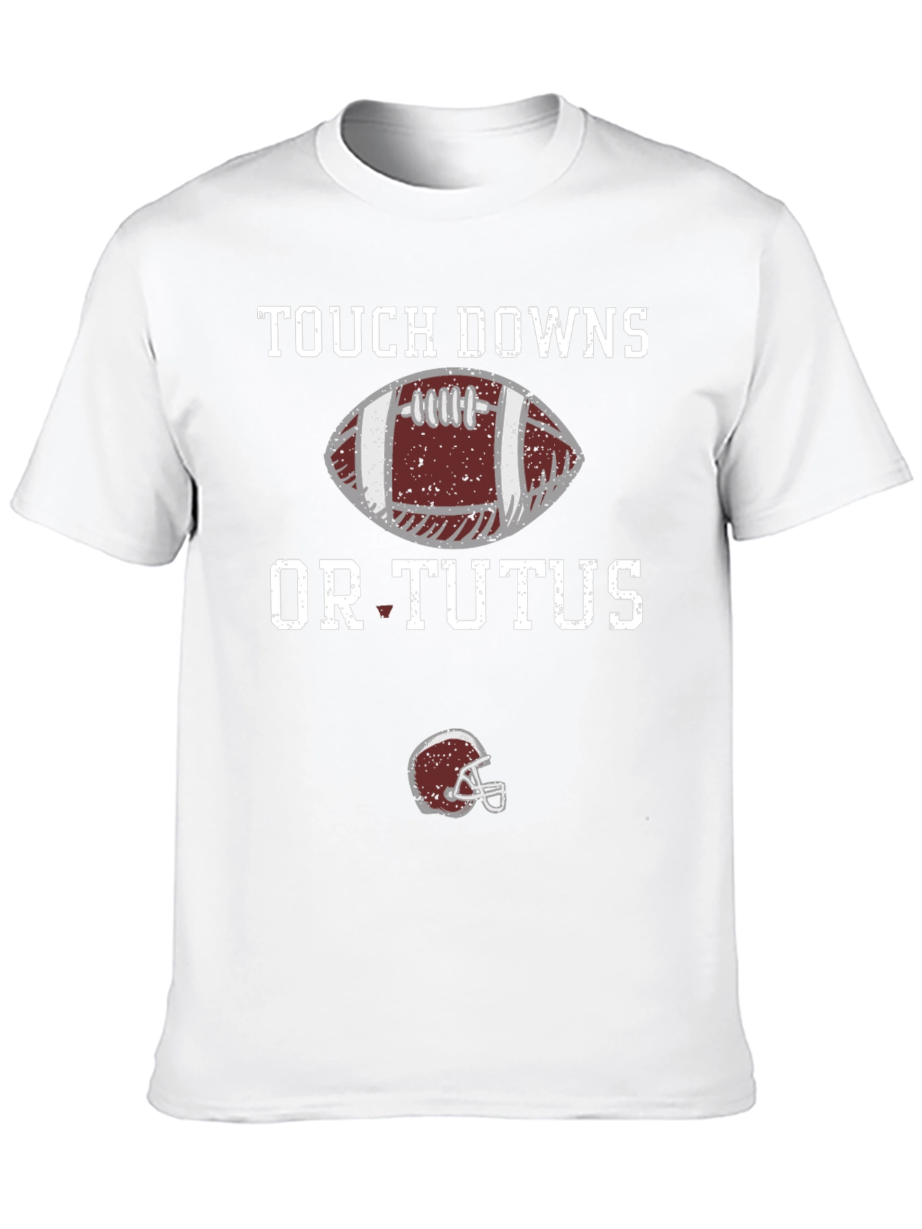 Touchdowns or Tutus Funny Football Graphic Tee