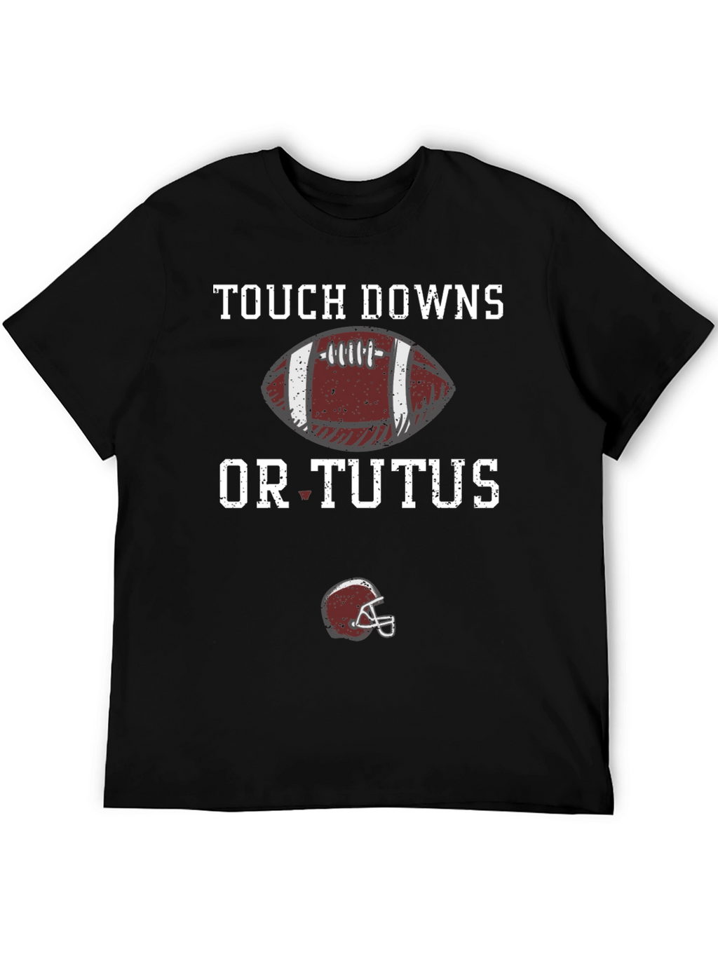 Touchdowns or Tutus Funny Football Graphic Tee