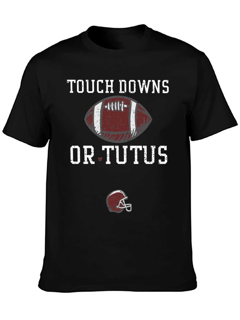 Touchdowns or Tutus Funny Football Graphic Tee