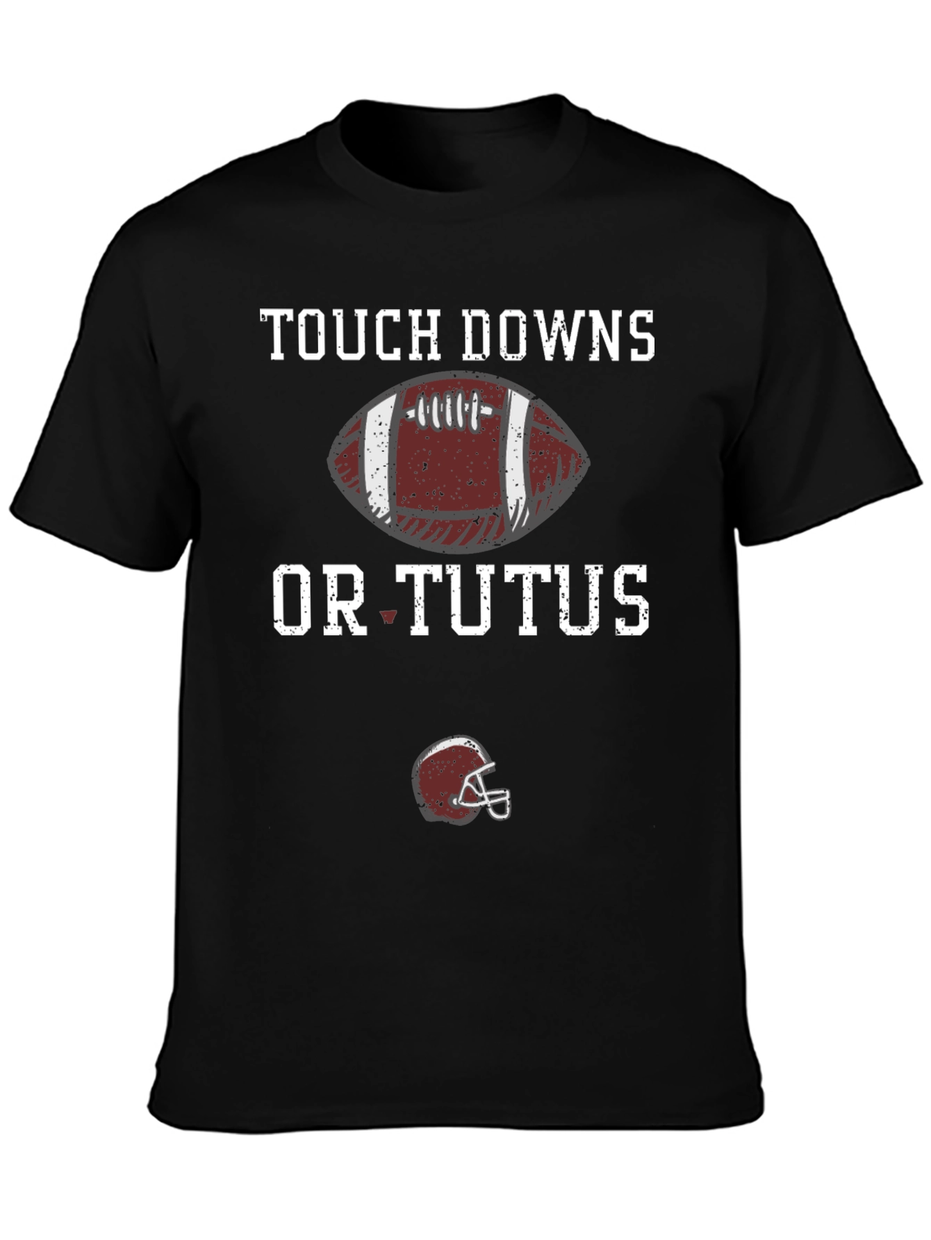 Touchdowns or Tutus Funny Football Graphic Tee