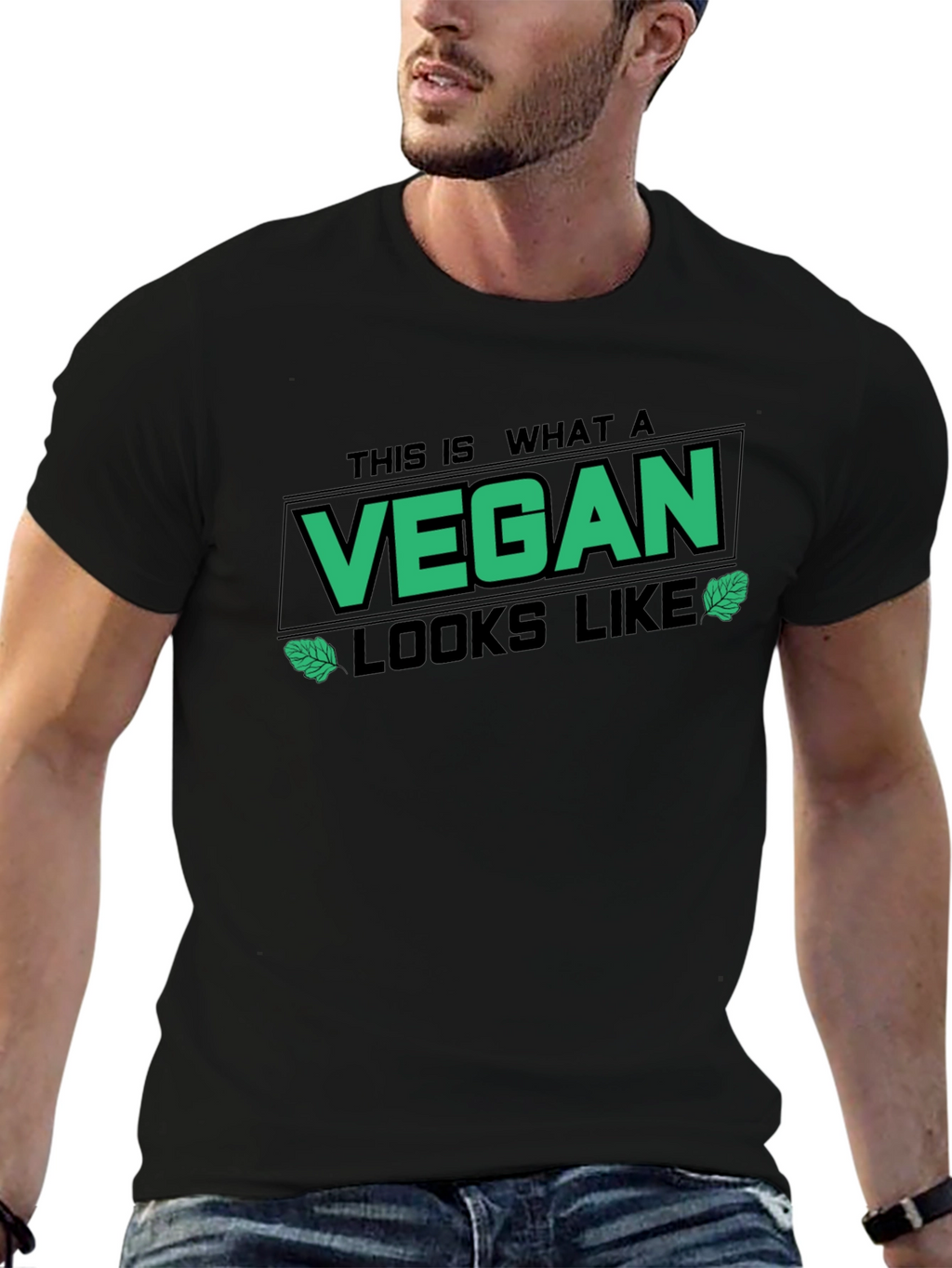 This is What A Vegan Looks Like Black T-Shirt