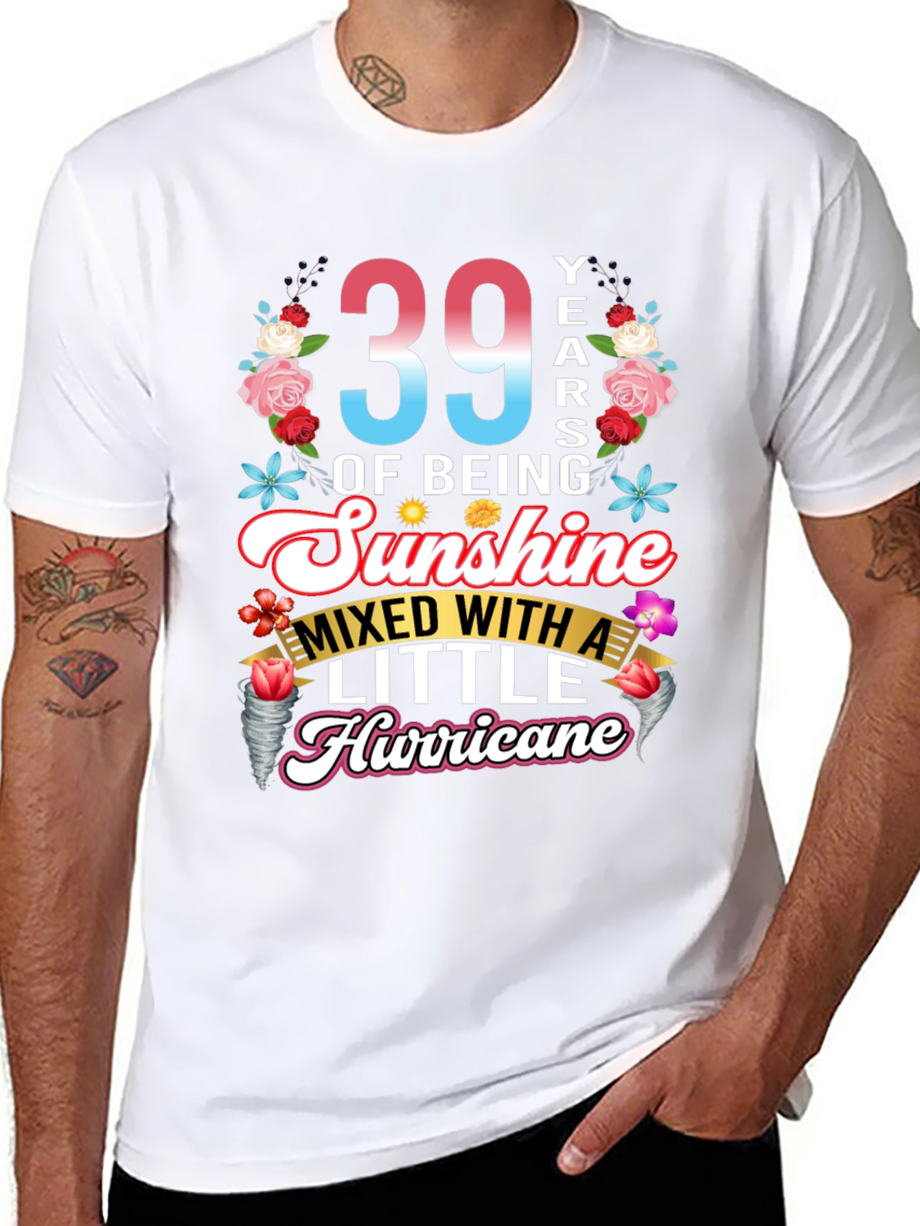 39 Years of Sunshine Hurricane T-Shirt