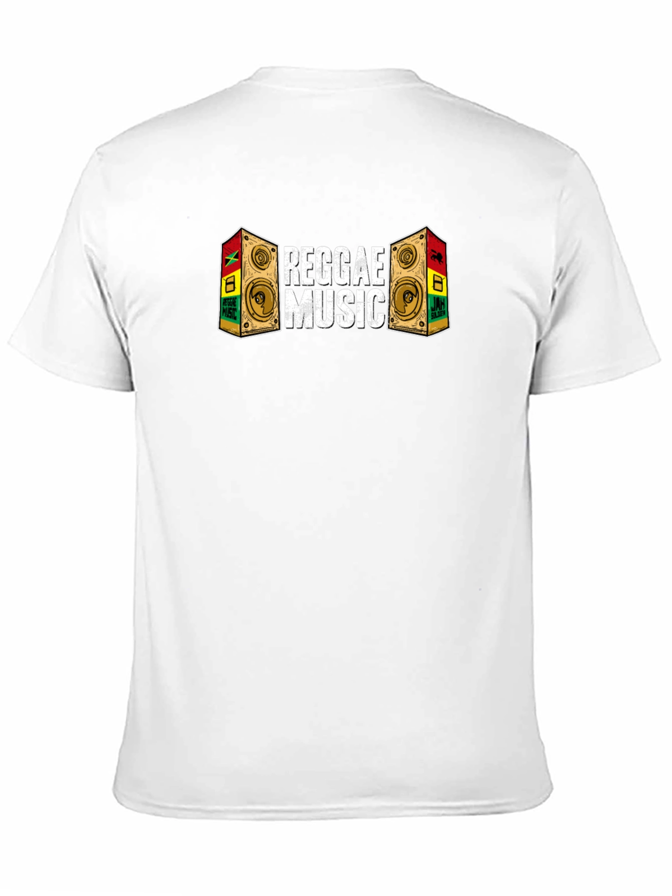 Reggae Music Speaker Graphic Black T-Shirt