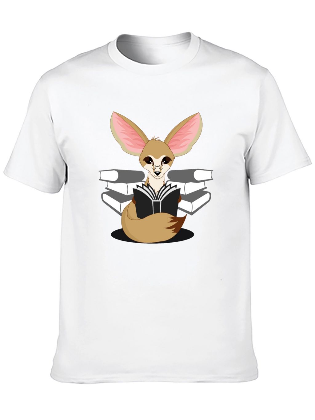 Reading Fox Graphic Tee - Black Unisex T-Shirt