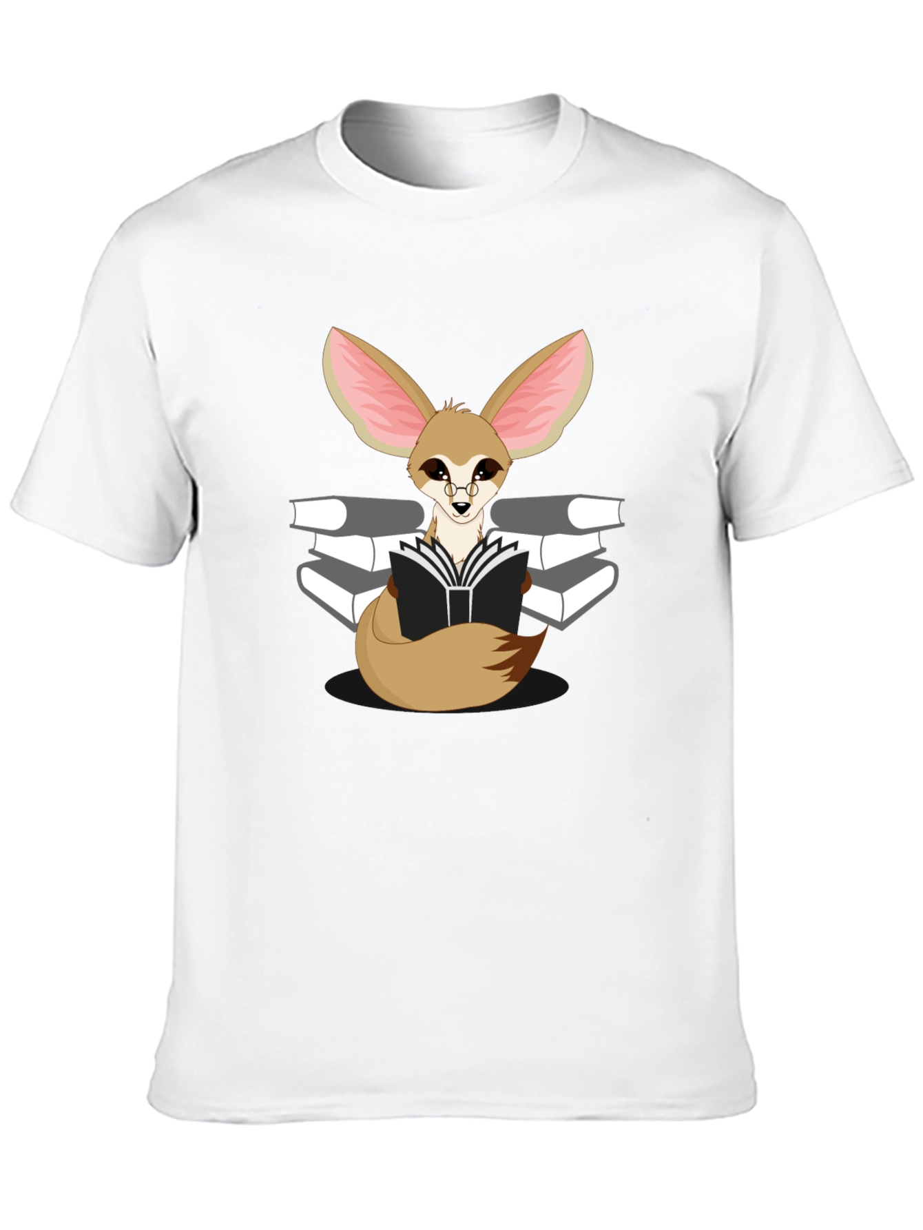 Reading Fox Graphic Tee - Black Unisex T-Shirt