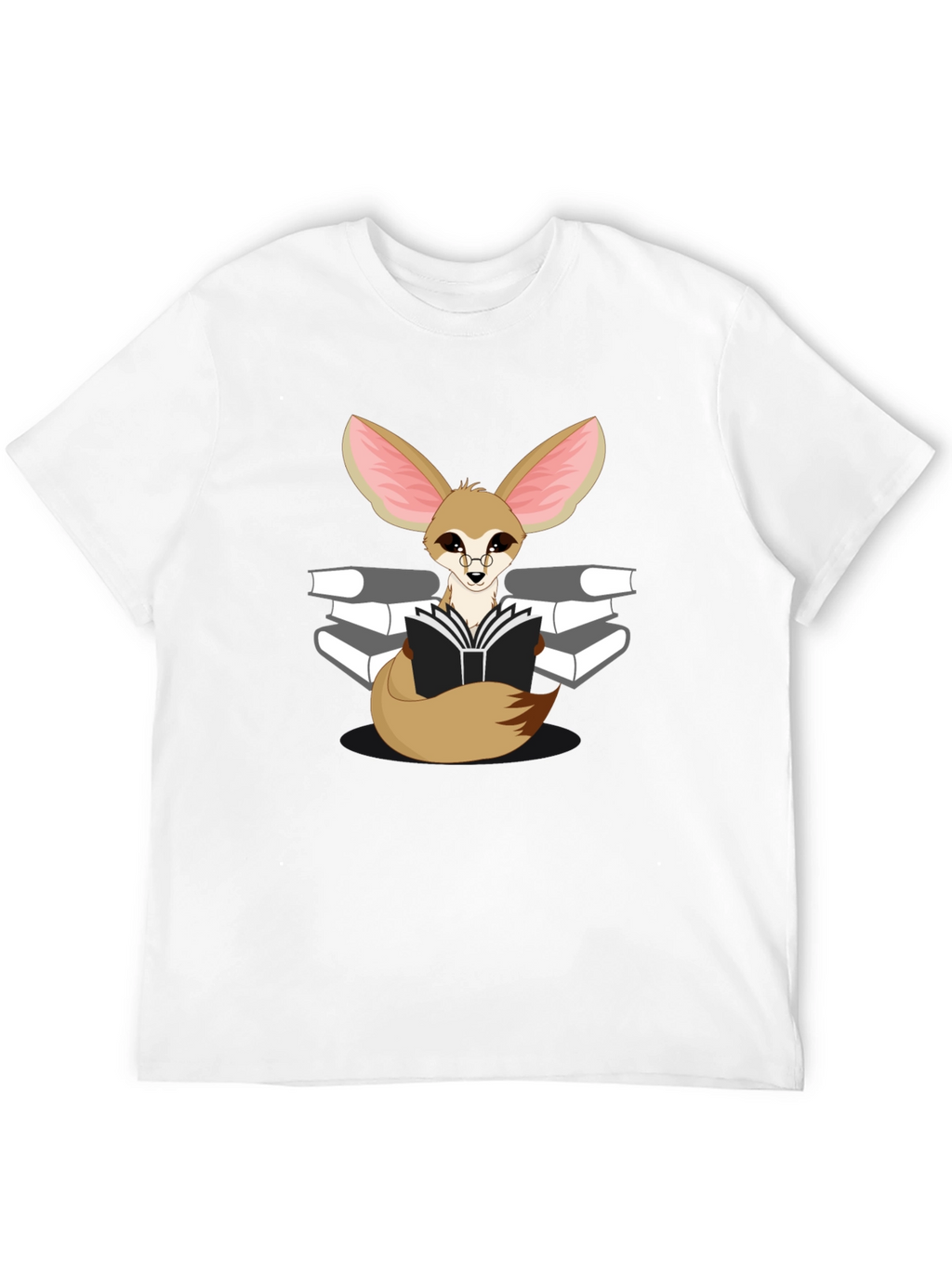 Reading Fox Graphic Tee - Black Unisex T-Shirt