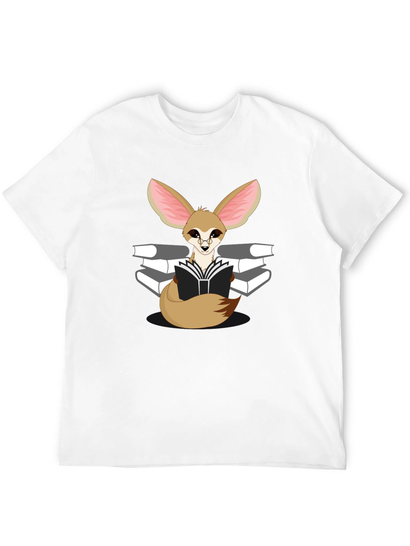 Reading Fox Graphic Tee - Black Unisex T-Shirt