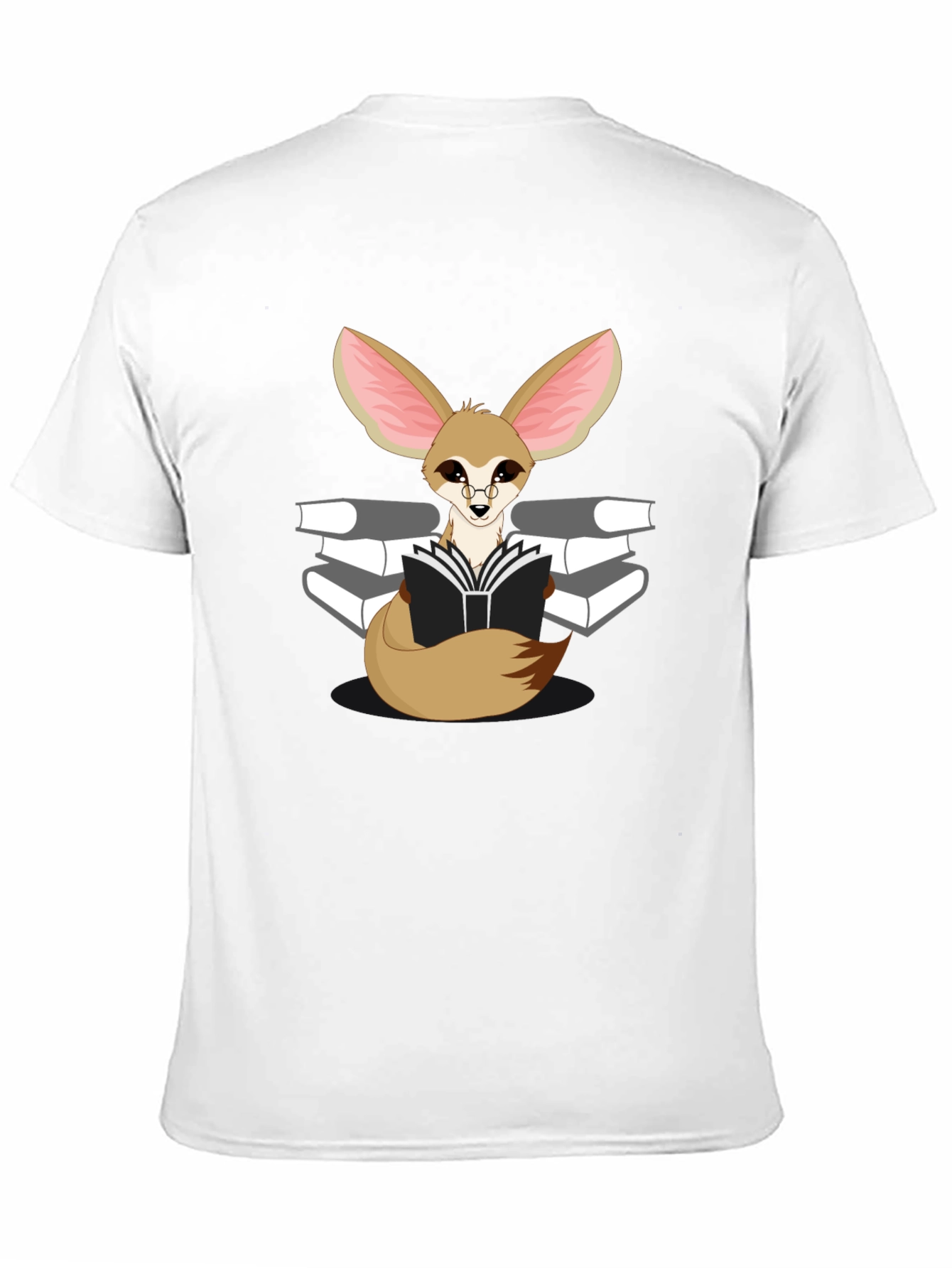Reading Fox Graphic Tee - Black Unisex T-Shirt
