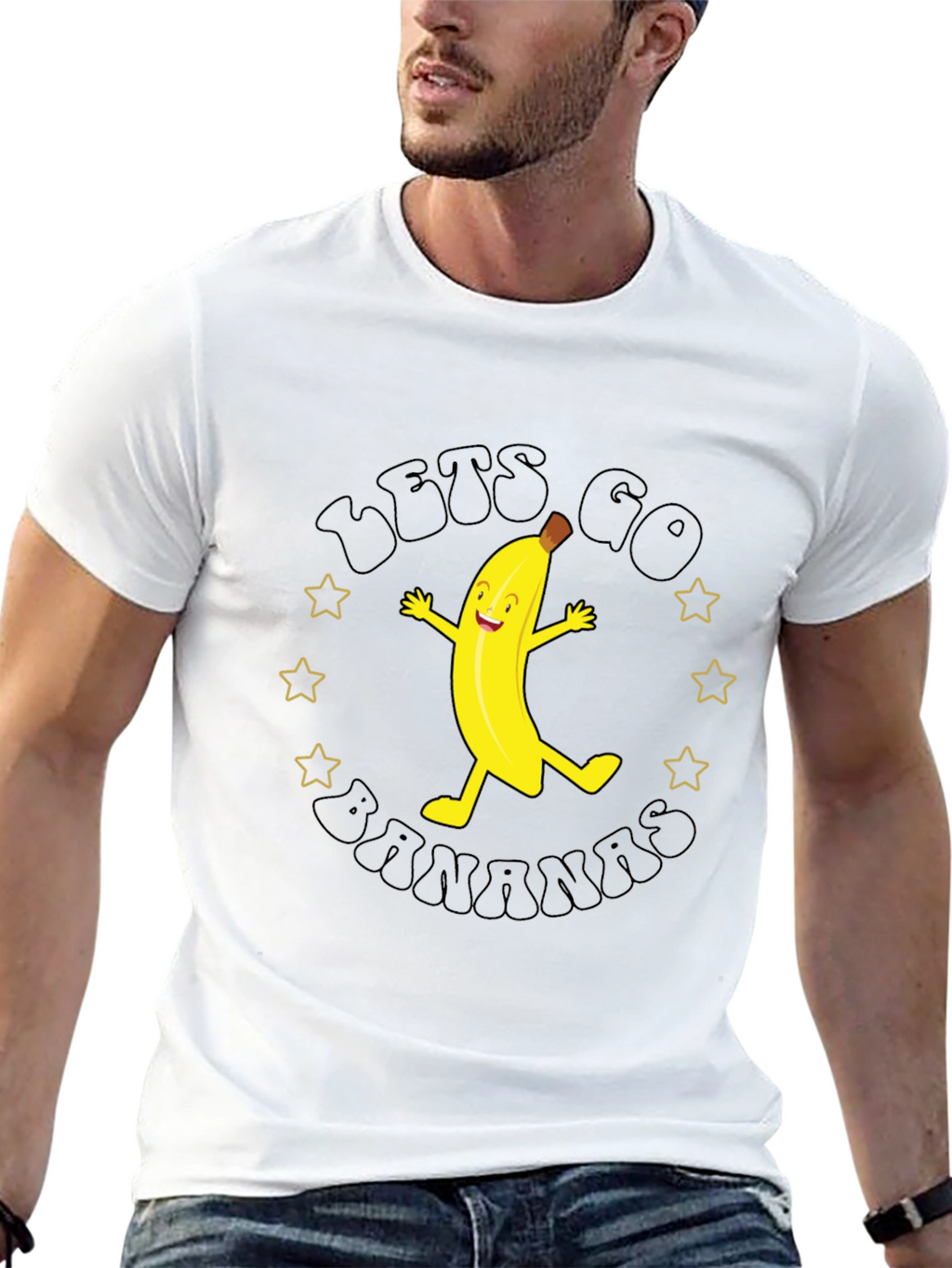 Lets Go Bananas Black Graphic Tee