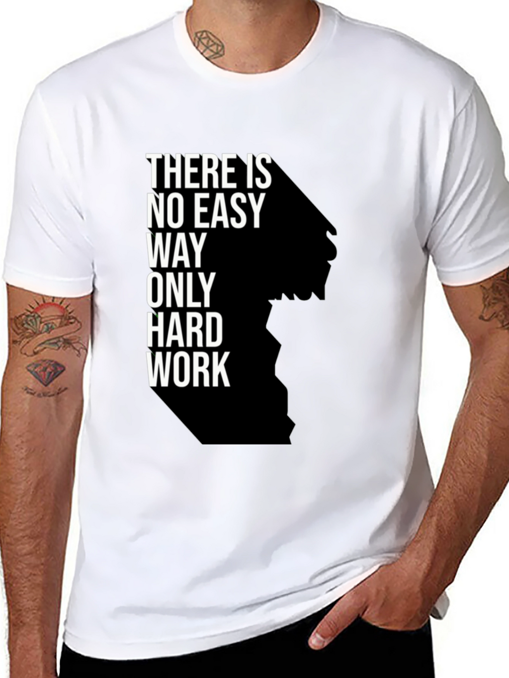 Motivational Hard Work Black T-Shirt