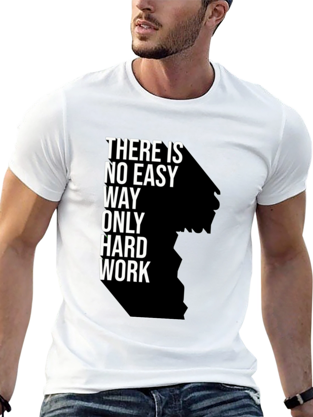 Motivational Hard Work Black T-Shirt