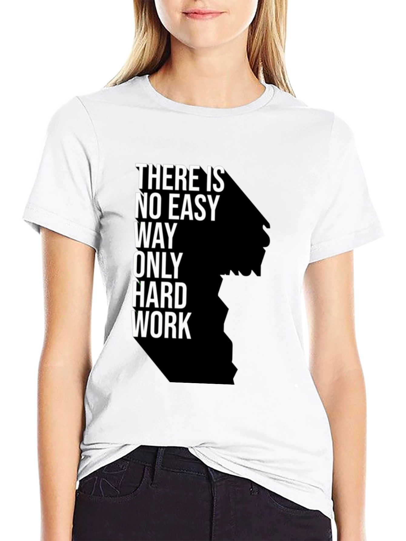 Motivational Hard Work Black T-Shirt
