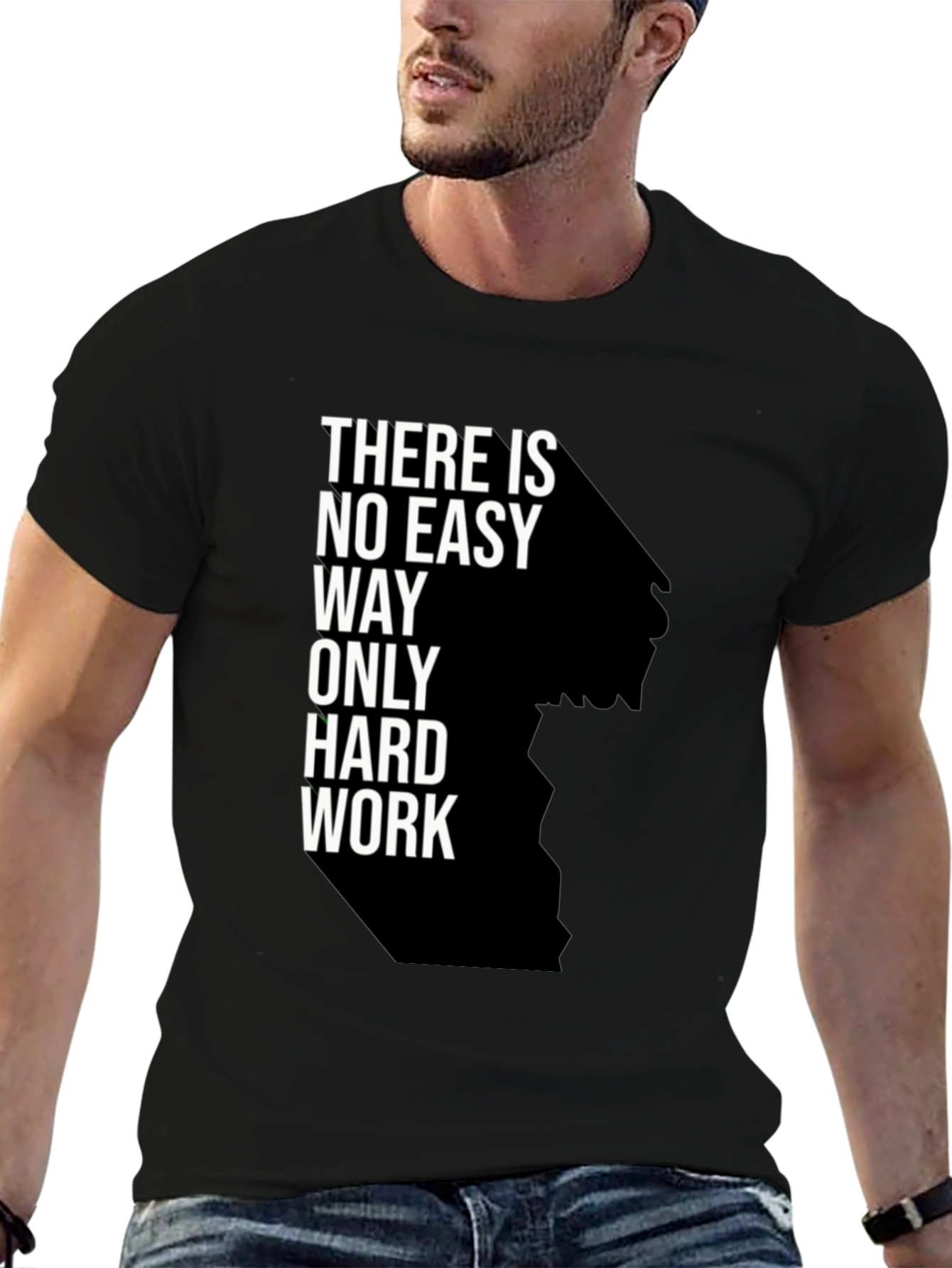 Motivational Hard Work Black T-Shirt