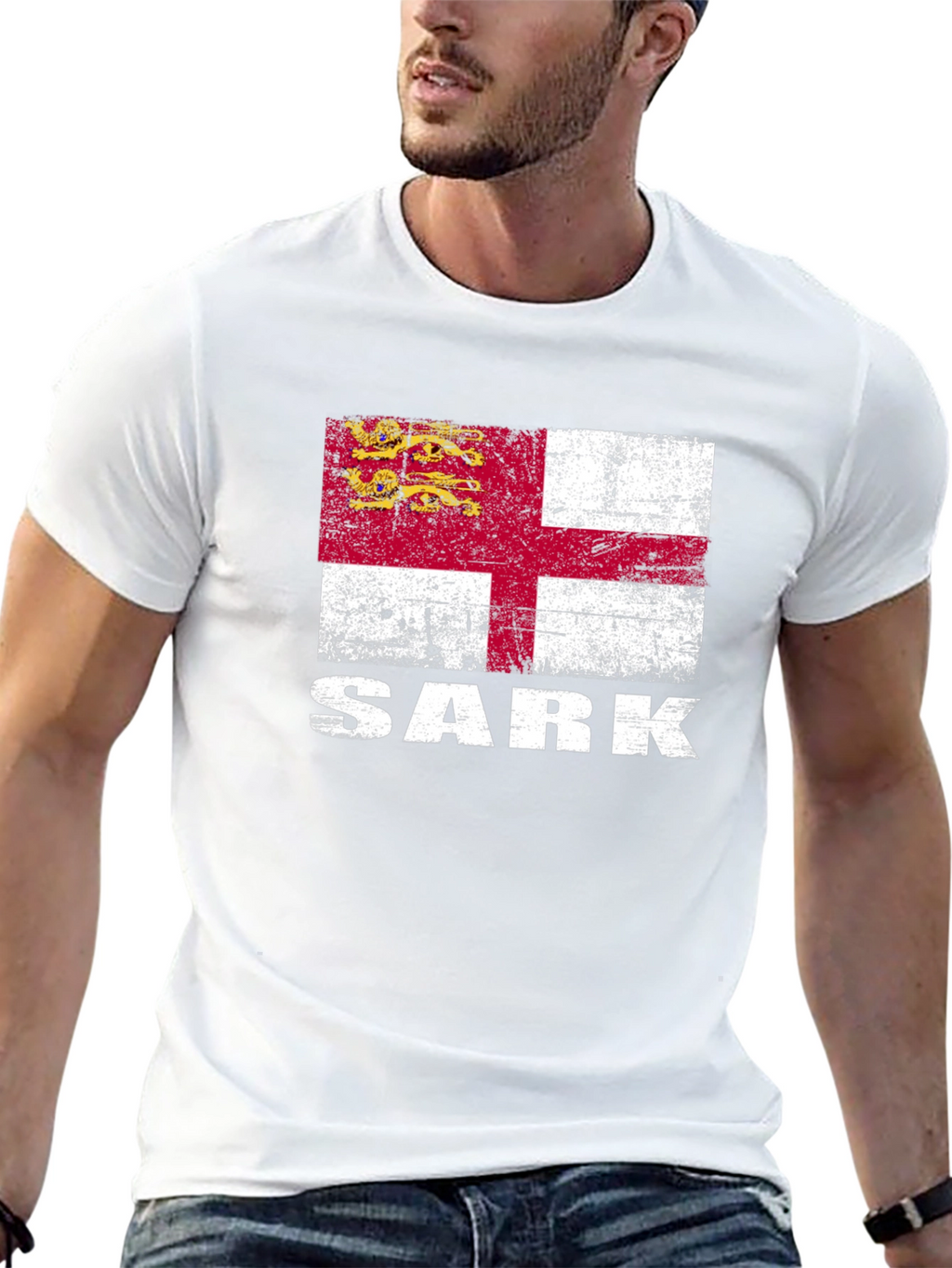 Sark Flag Graphic T-Shirt - Black
