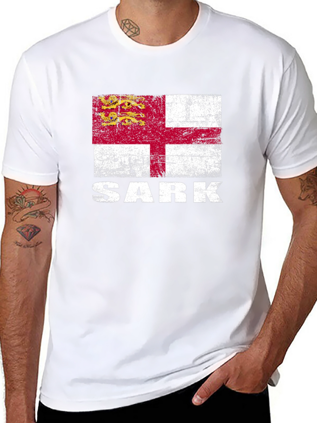 Sark Flag Graphic T-Shirt - Black