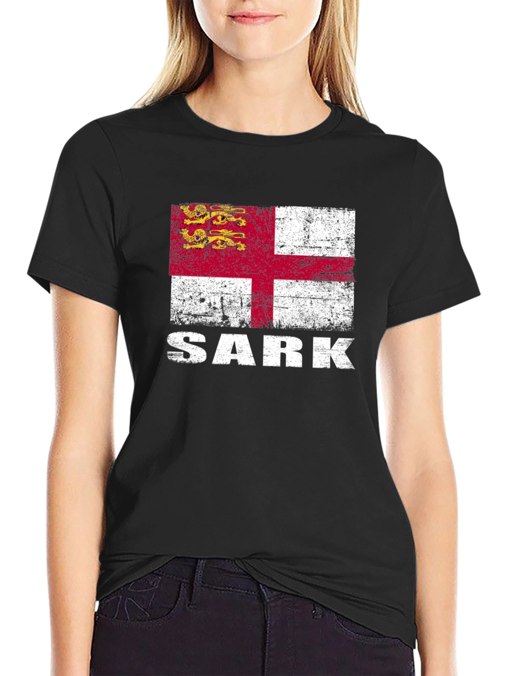 Sark Flag Graphic T-Shirt - Black
