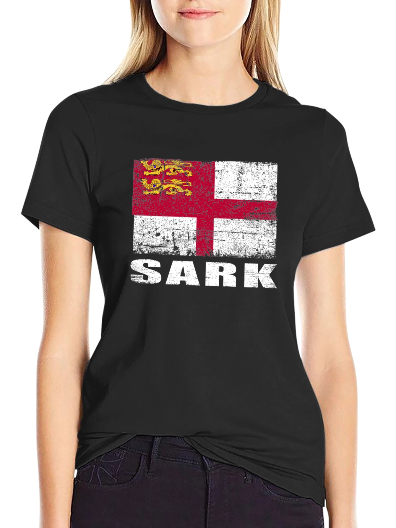 Sark Flag Graphic T-Shirt - Black