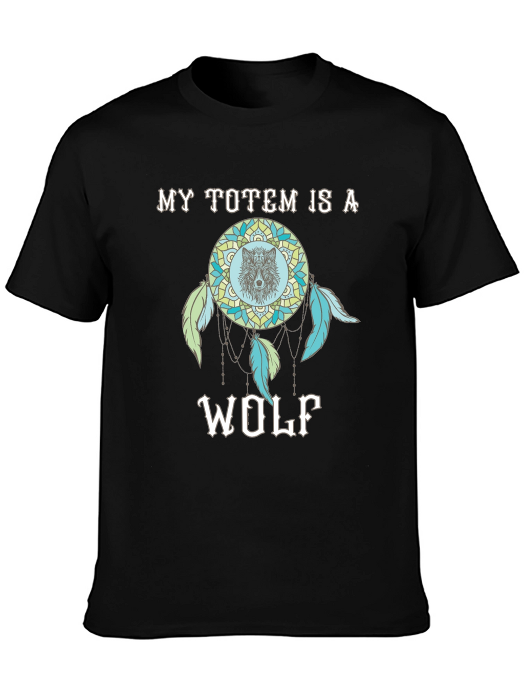 Wolf Totem Dreamcatcher Graphic T-Shirt