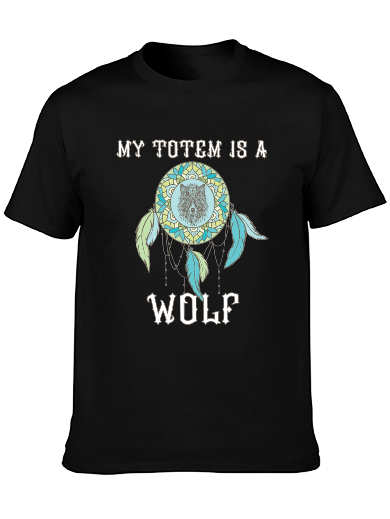 Wolf Totem Dreamcatcher Graphic T-Shirt