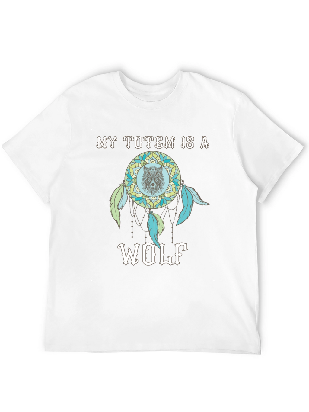 Wolf Totem Dreamcatcher Graphic T-Shirt