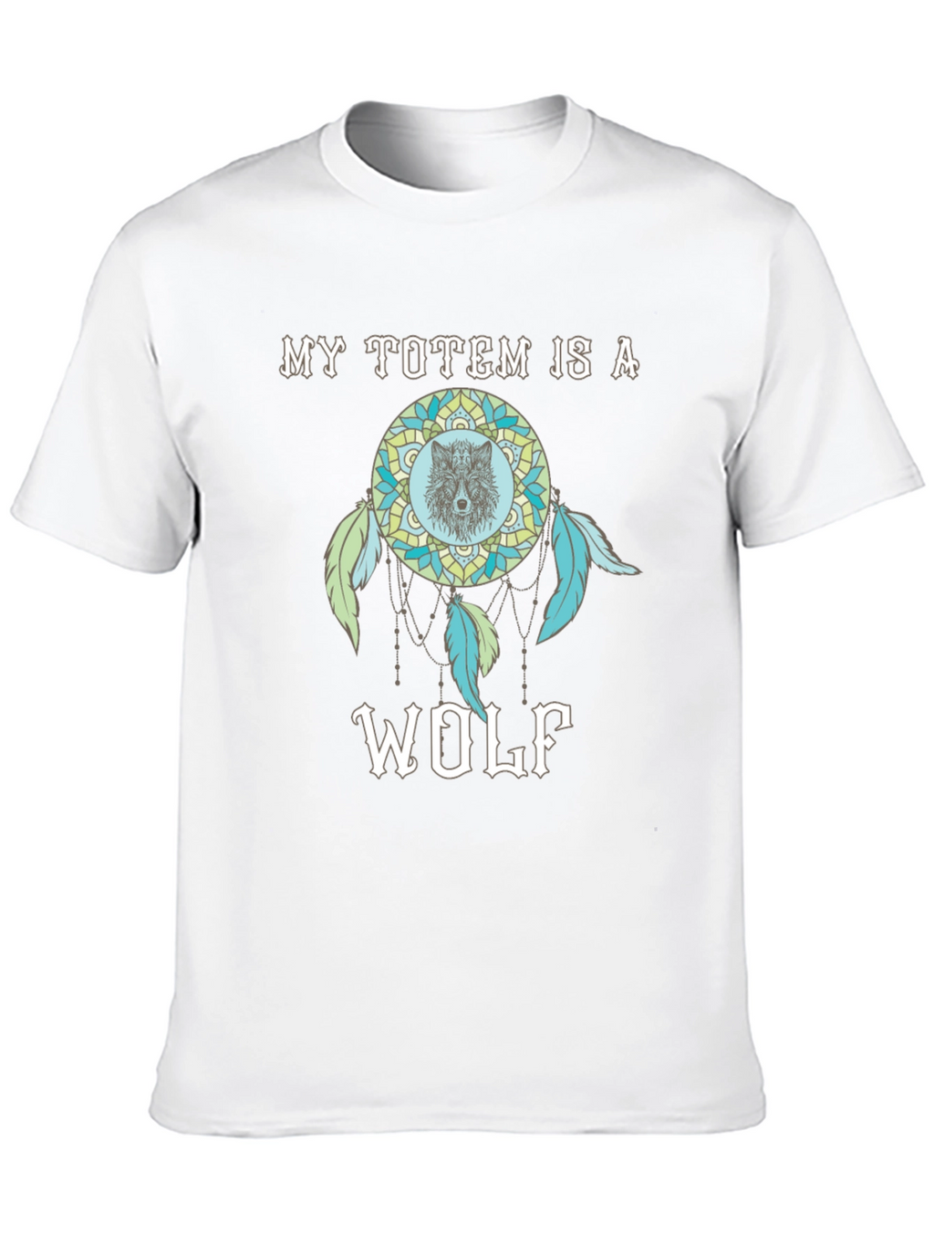 Wolf Totem Dreamcatcher Graphic T-Shirt