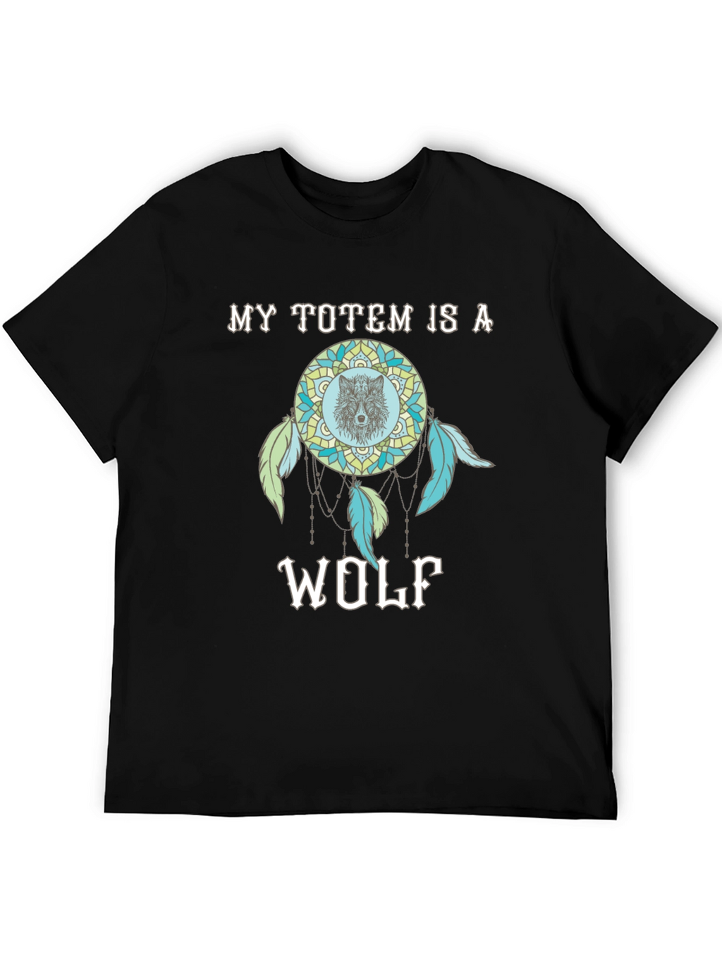 Wolf Totem Dreamcatcher Graphic T-Shirt
