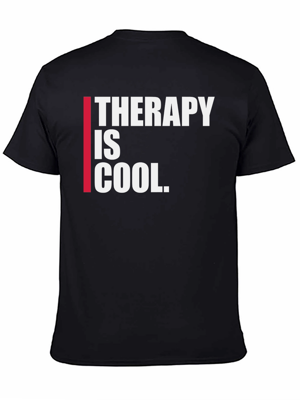 Therapy is Cool Graphic Tee - Trendy Black T-Shirt