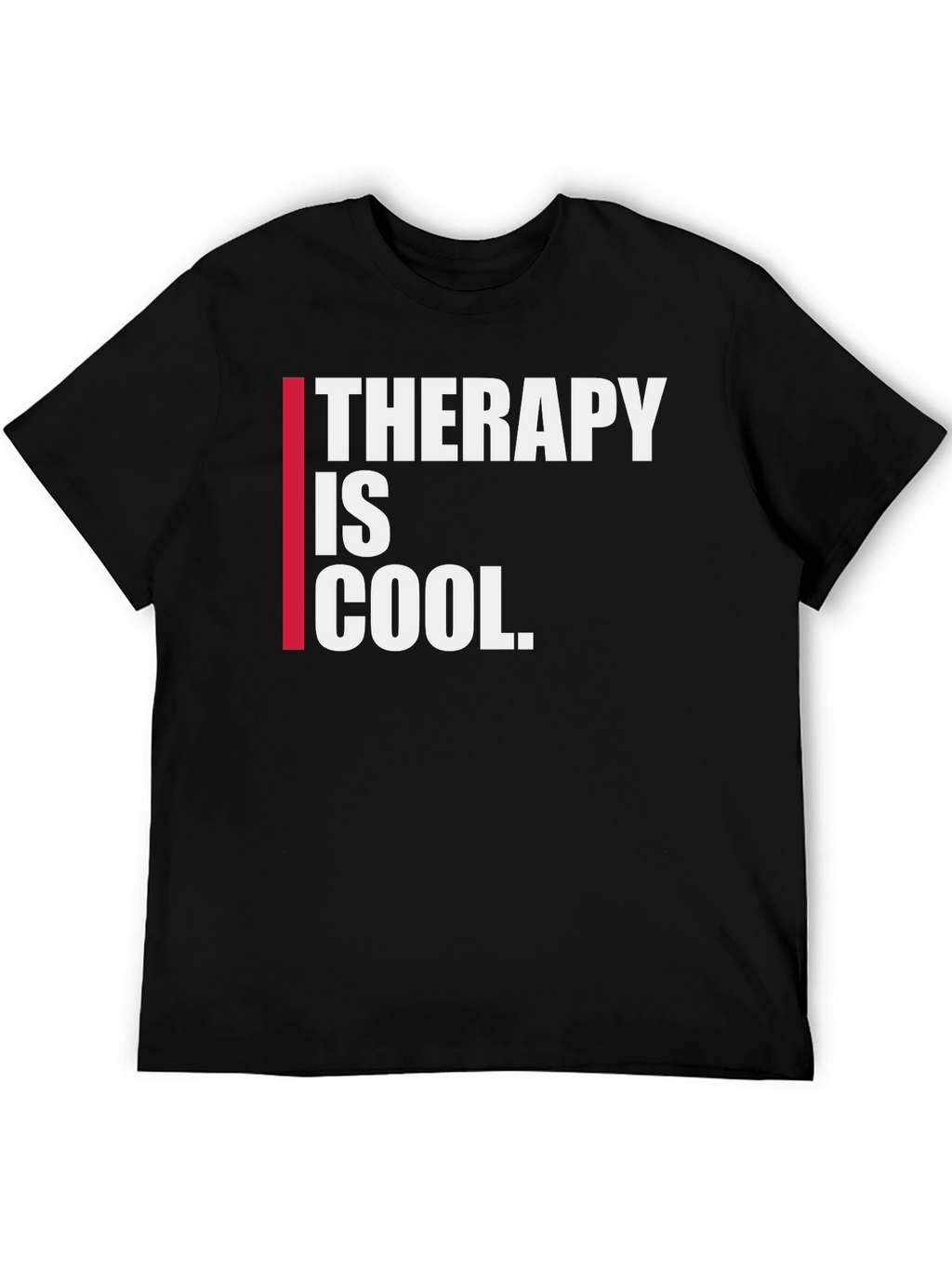 Therapy is Cool Graphic Tee - Trendy Black T-Shirt