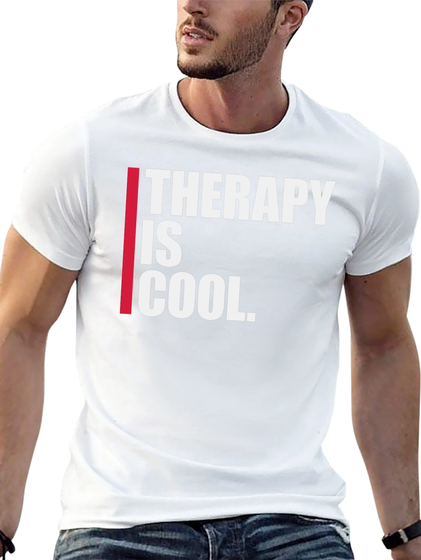 Therapy is Cool Graphic Tee - Trendy Black T-Shirt