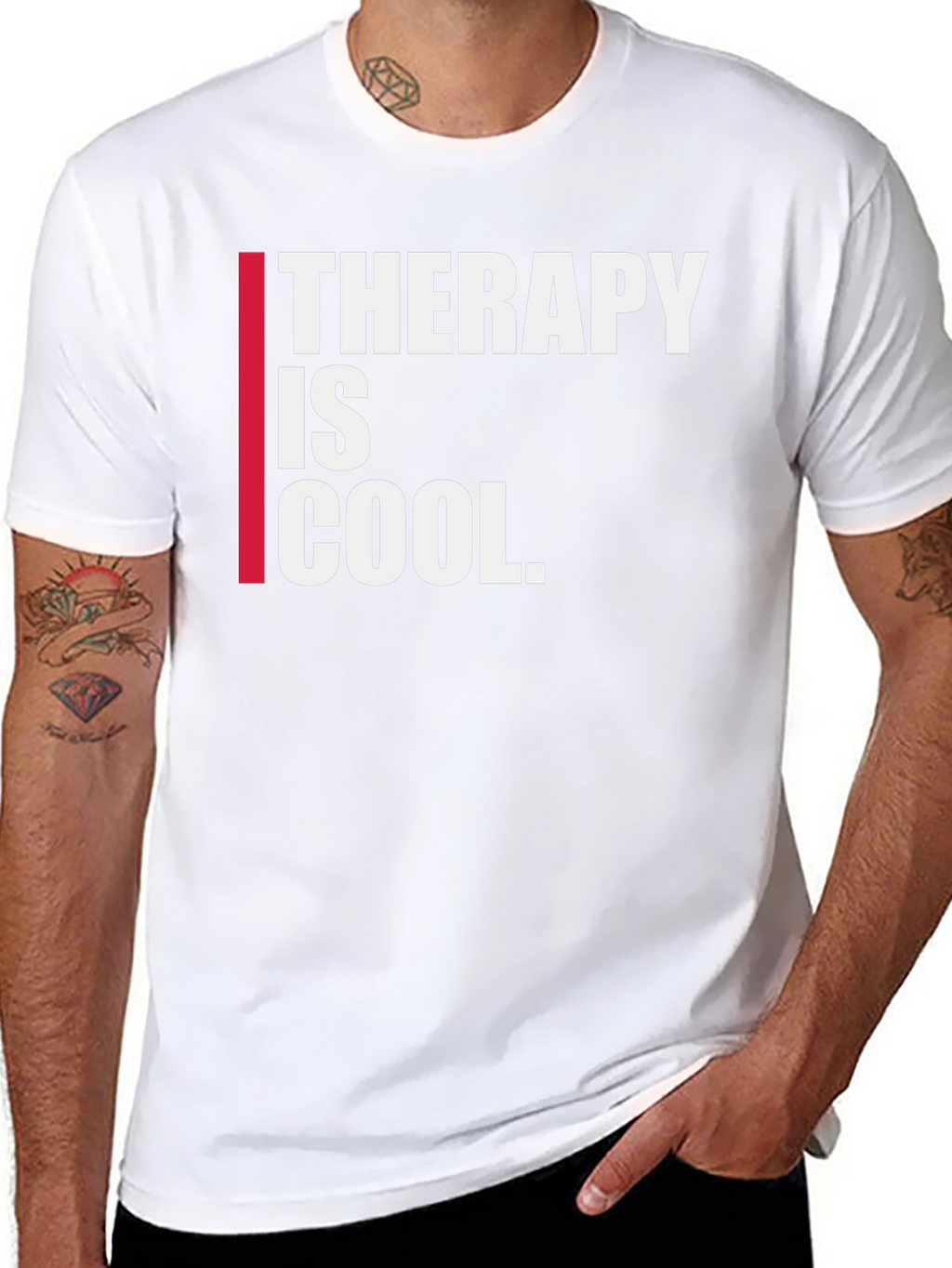 Therapy is Cool Graphic Tee - Trendy Black T-Shirt