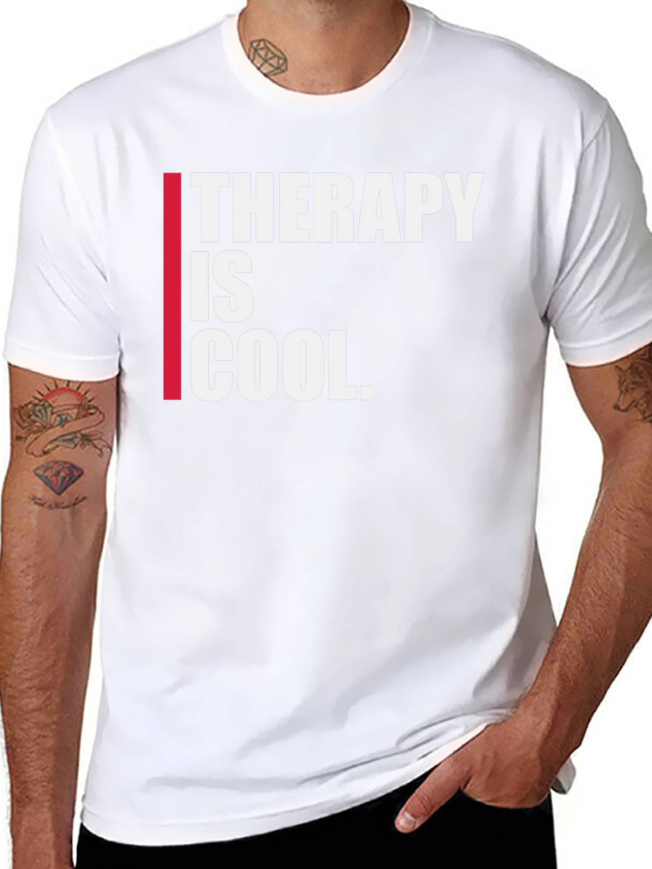 Therapy is Cool Graphic Tee - Trendy Black T-Shirt