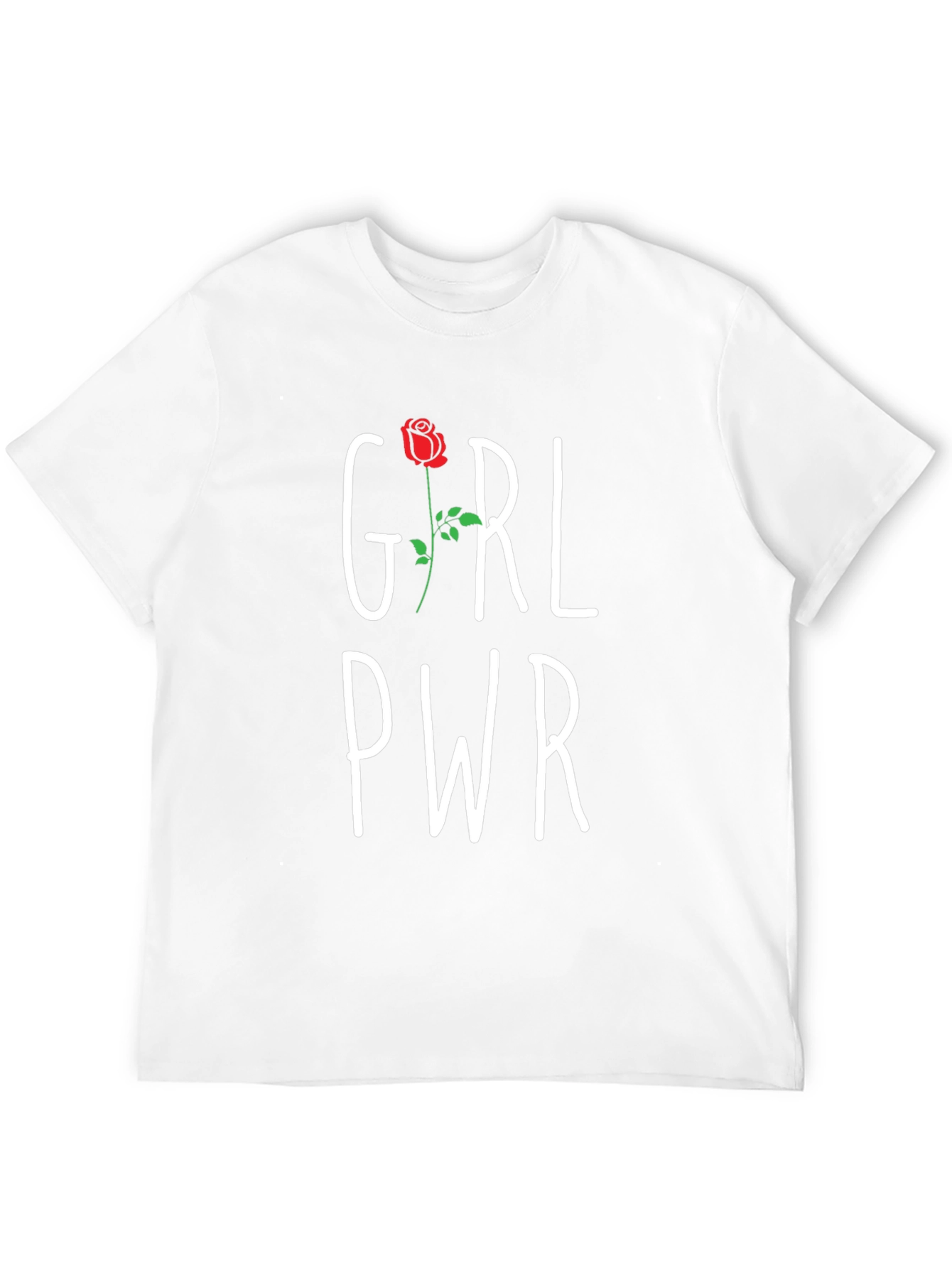 Girl Power Rose Graphic Tee - Empowering Womens T-Shirt