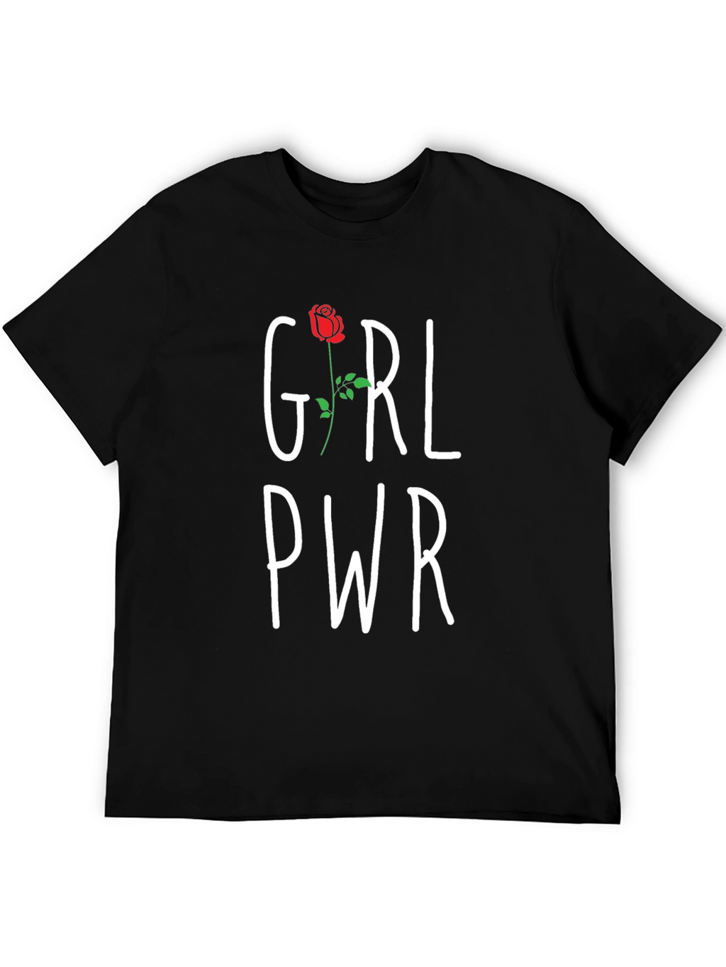 Girl Power Rose Graphic Tee - Empowering Womens T-Shirt