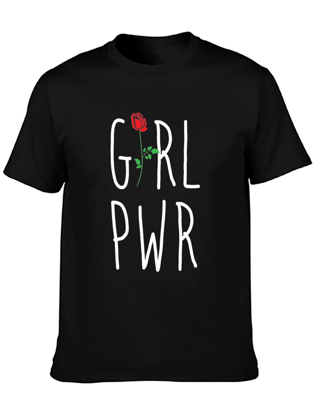 Girl Power Rose Graphic Tee - Empowering Womens T-Shirt