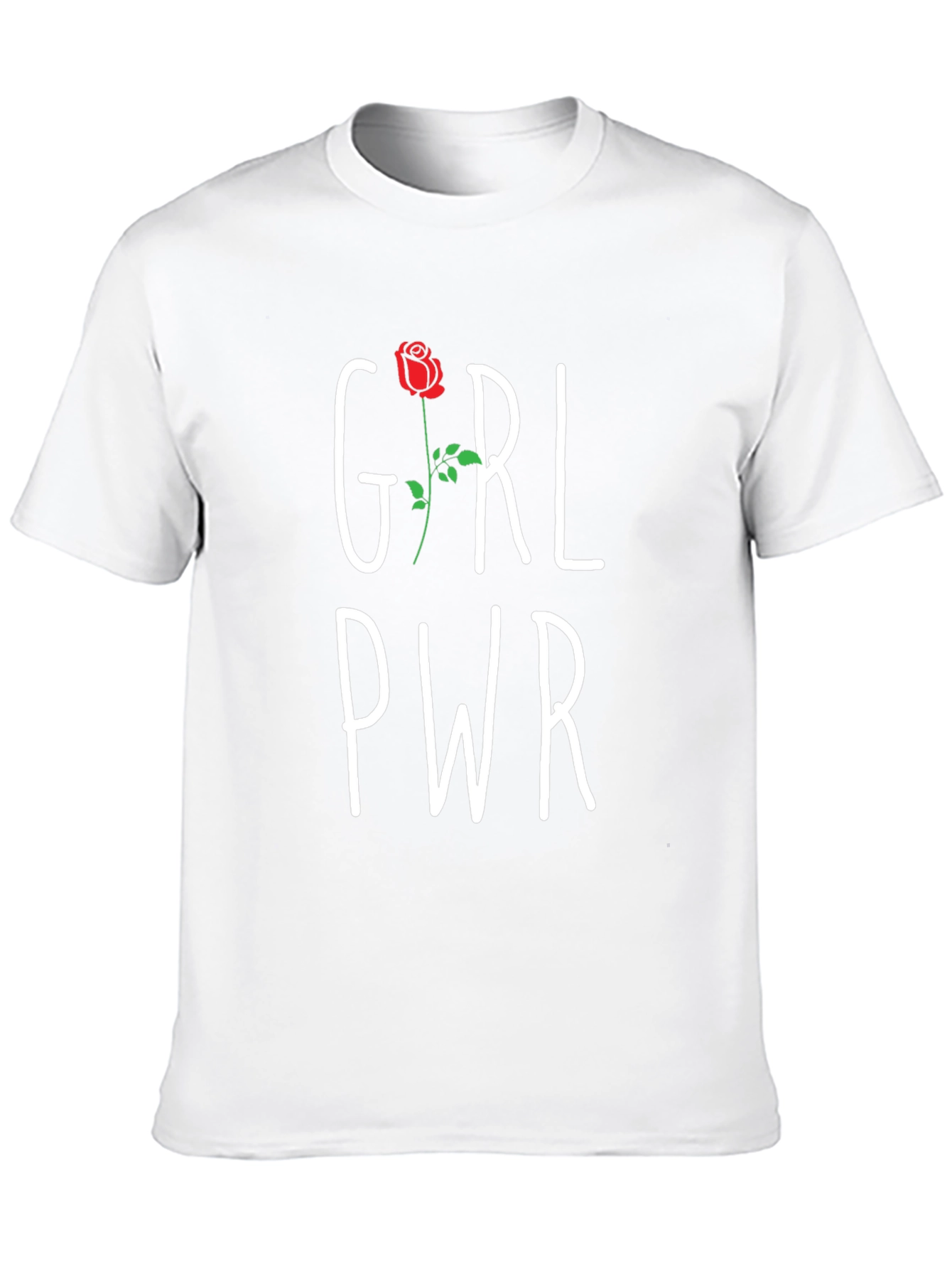Girl Power Rose Graphic Tee - Empowering Womens T-Shirt